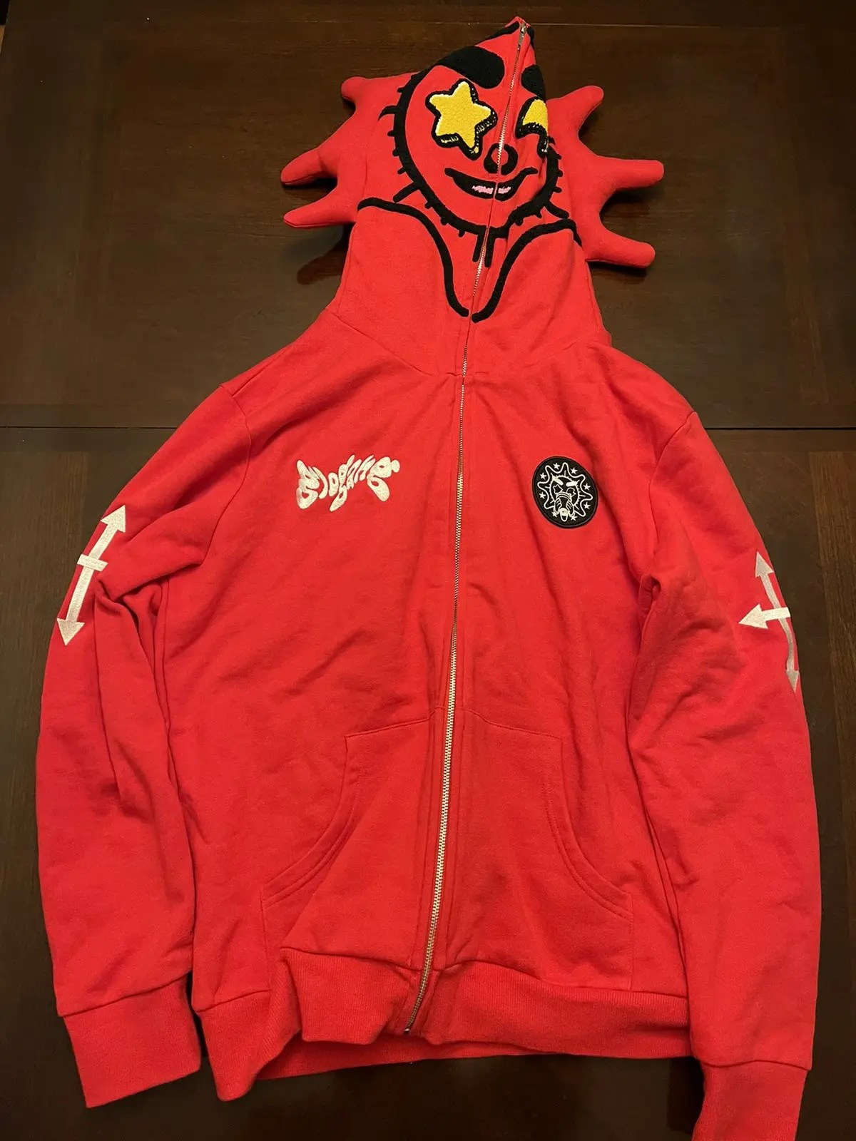 Glo Gang GLO MAN ZIP HOODIE (RED) Grailed