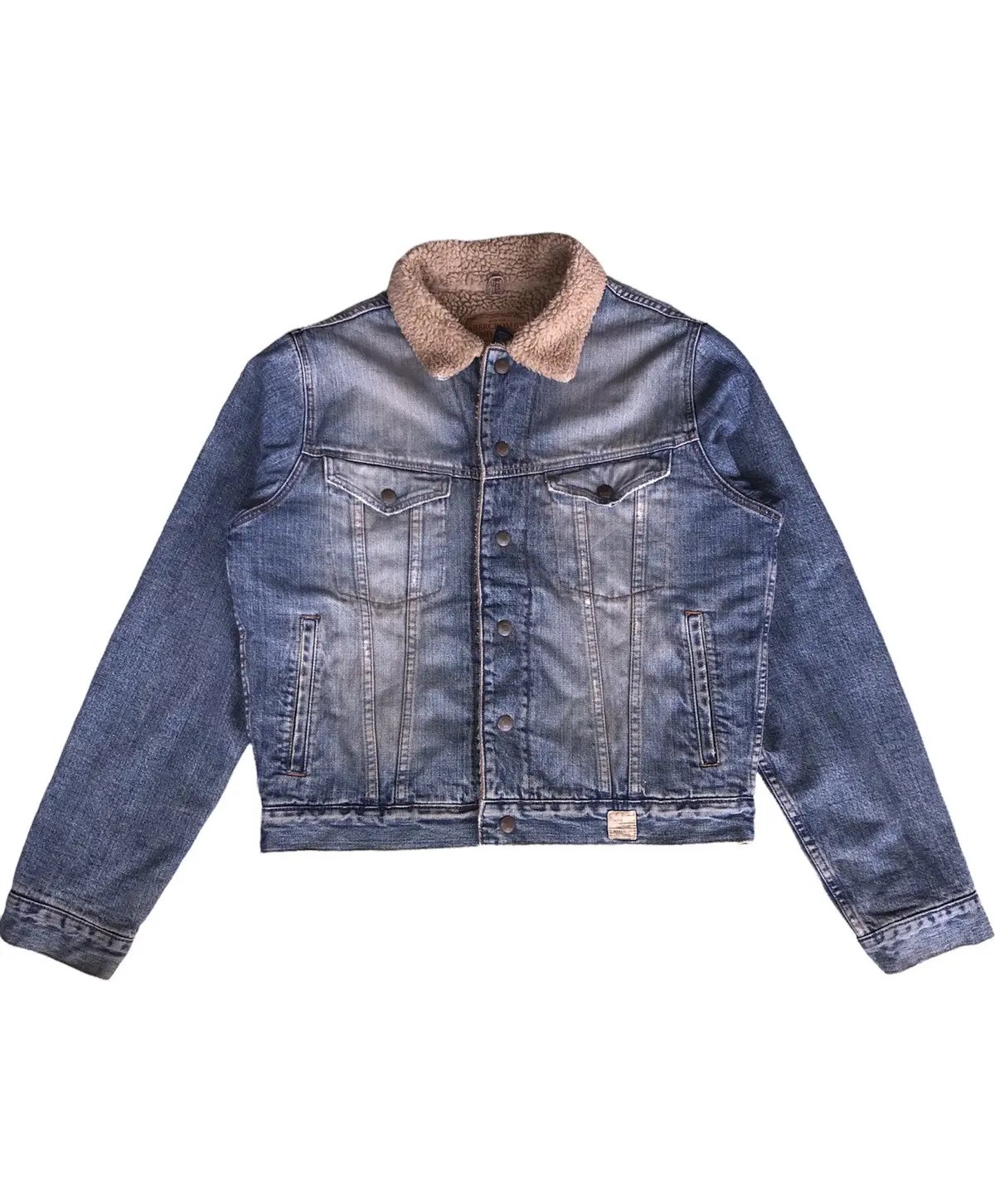 Abercrombie & Fitch Vtg Abercrombie Denim Sherpa Trucker Jacket Grailed
