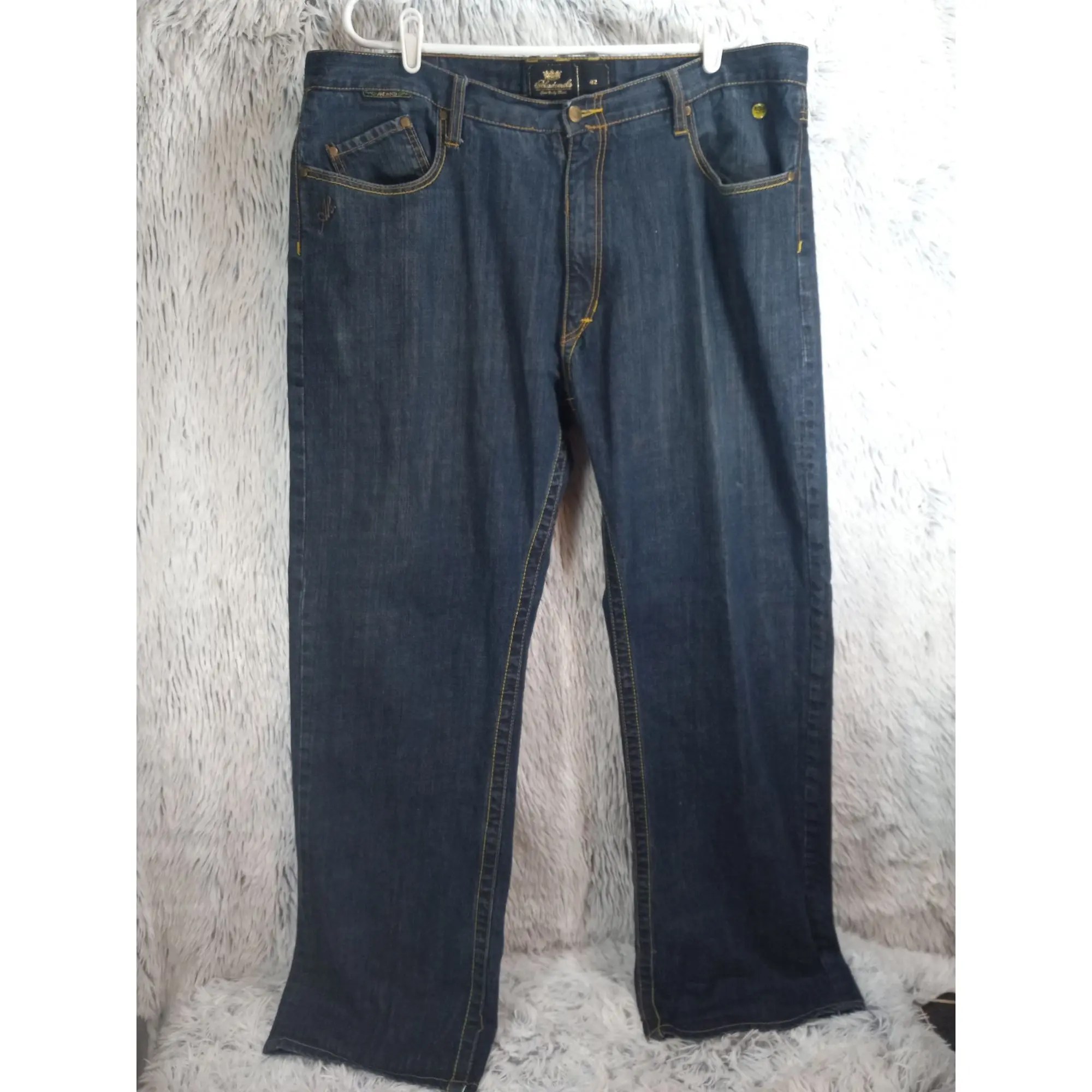 Akademiks Akademiks Jeans Mens 42 Dark Wash Stretch Relaxed Fit Denim