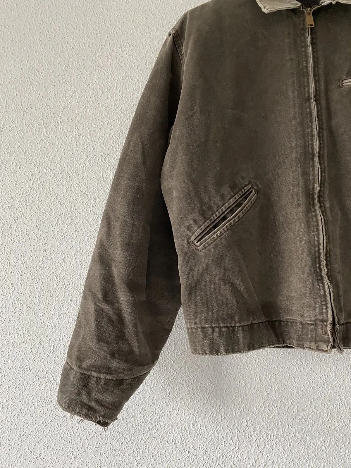 Carhartt J97 TMB BlanketLined Sandstone Duck Detroit Jacket, Timber