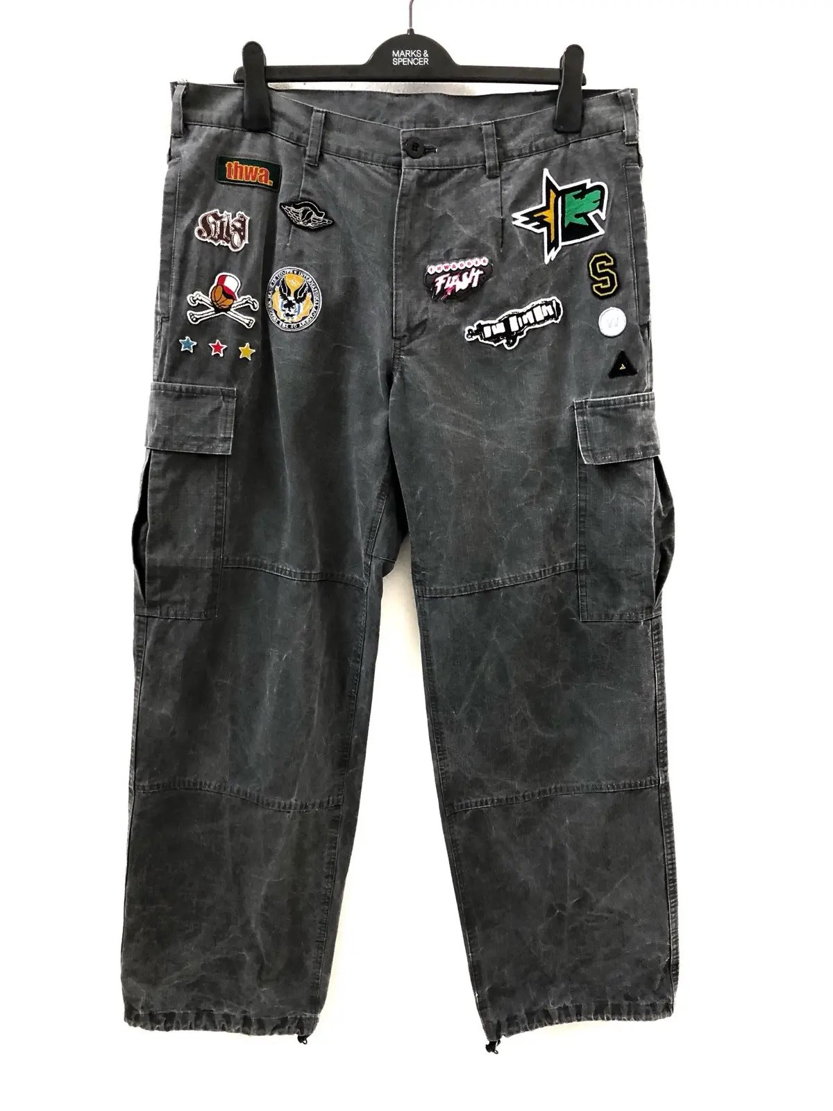 Japanese Brand Swagger Japan Multiple Patches Baggy Ripstop Cargo