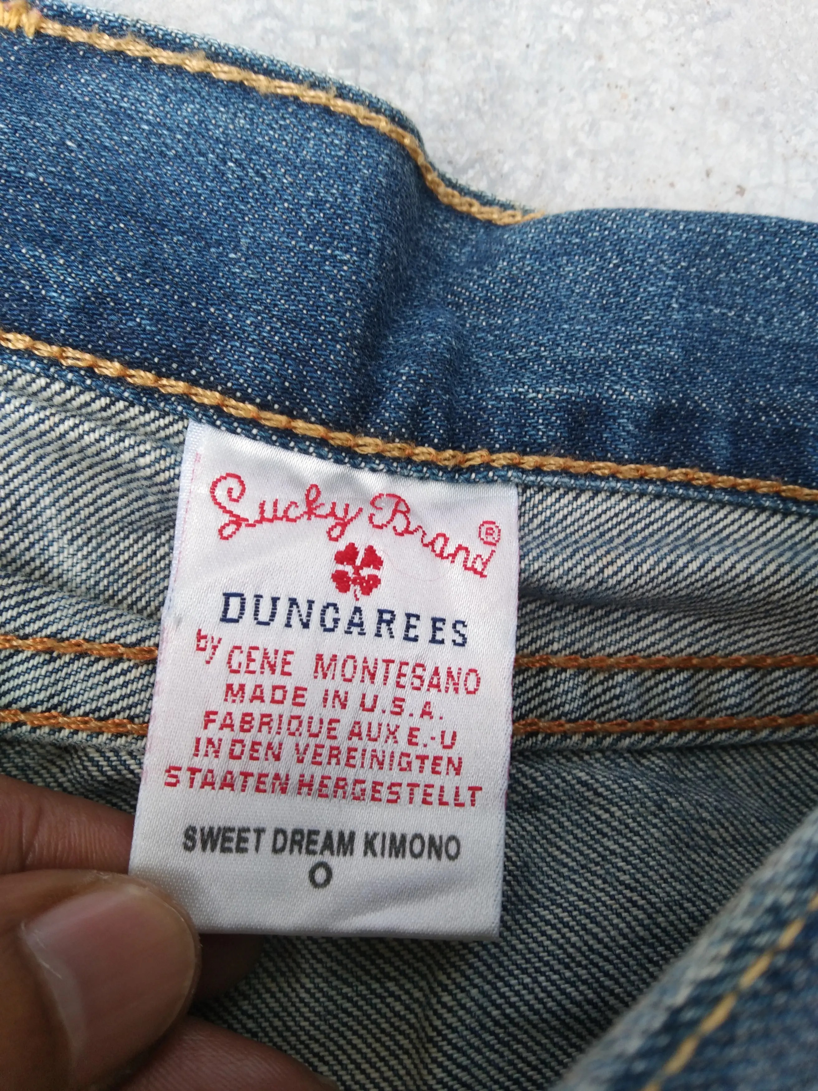 Vintage 90s Lucky Brand Made In USA Flowers Embroidered Flared Jeans