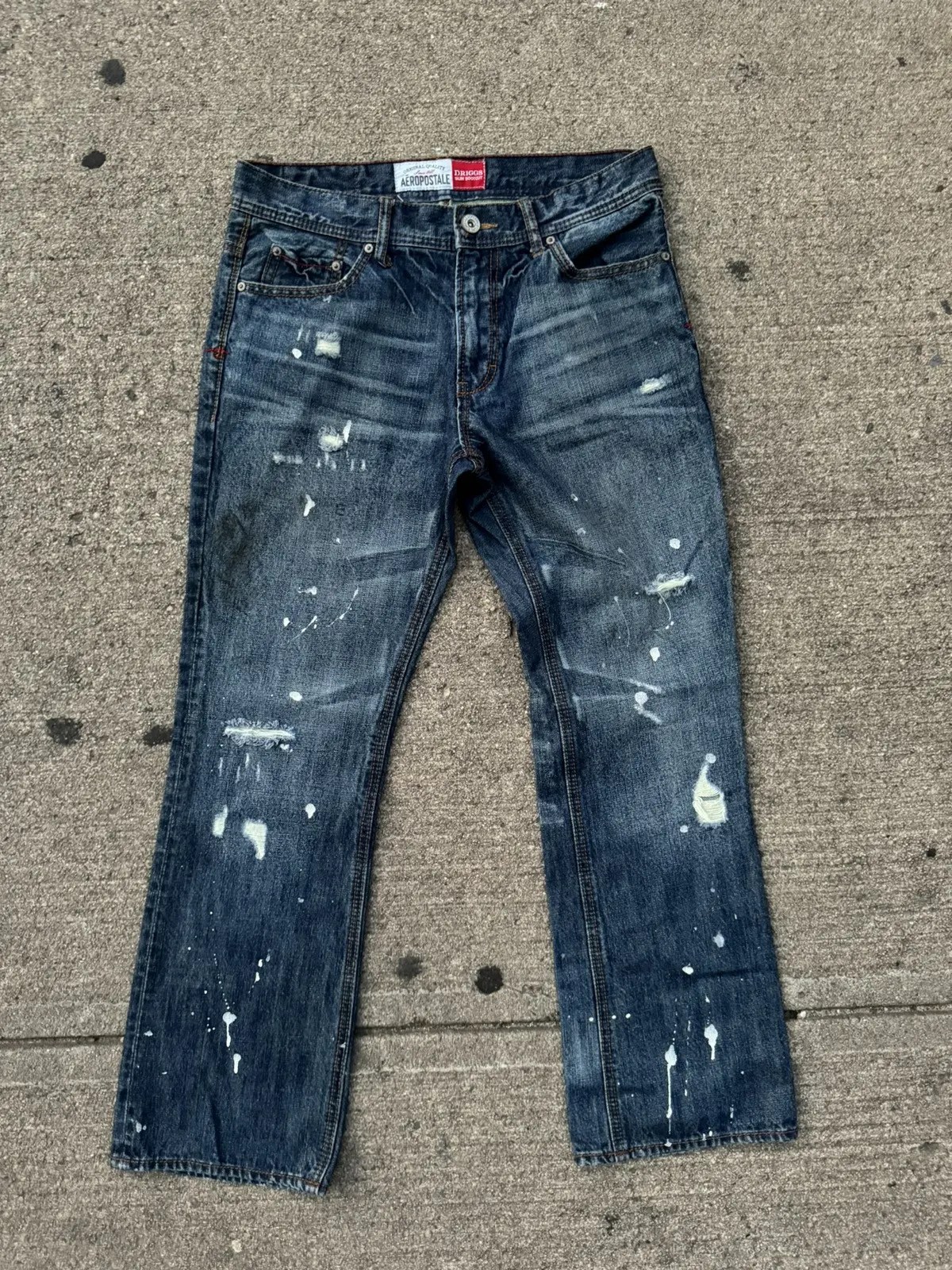 Vintage Paint splattered denim Grailed