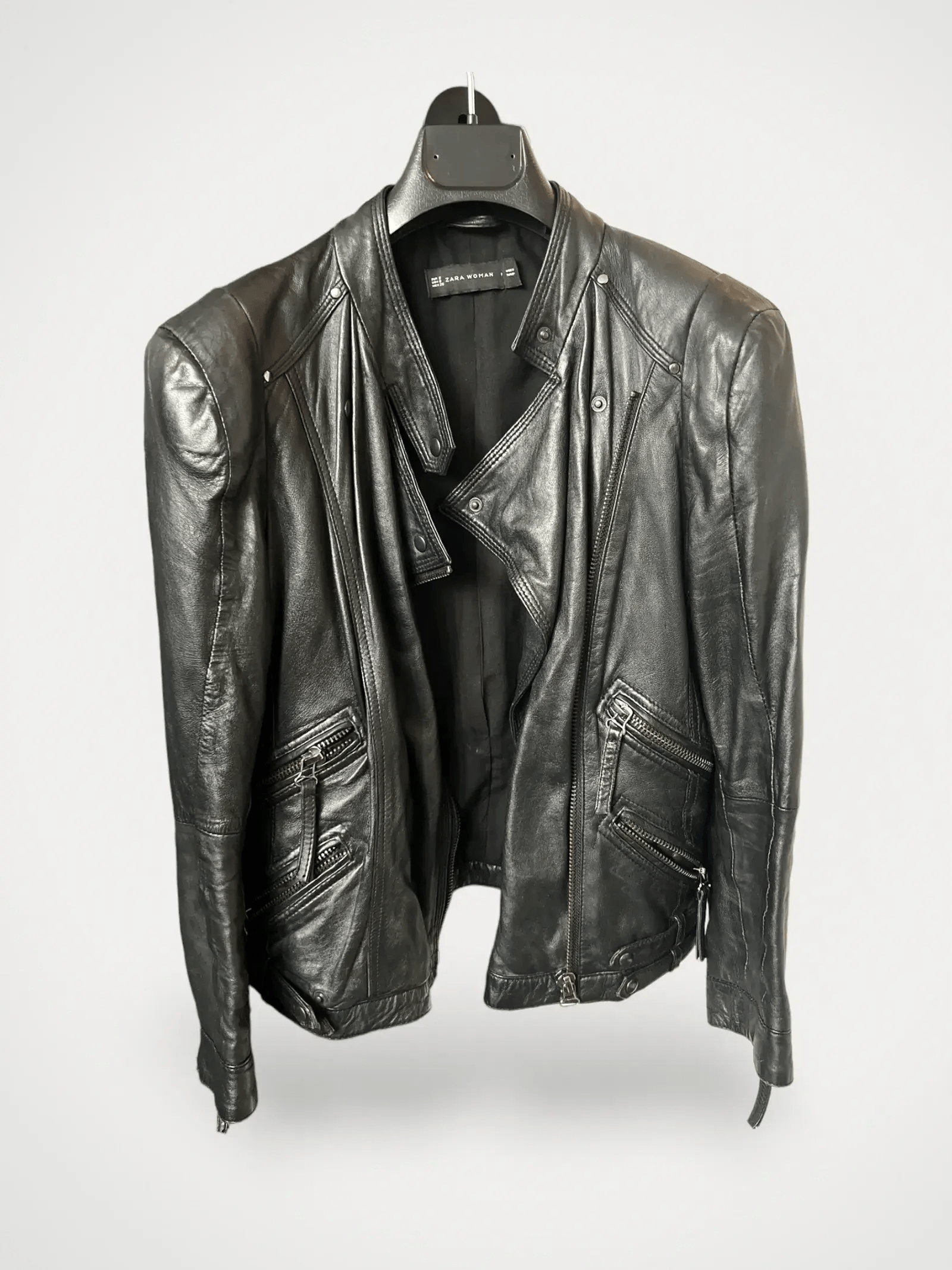 Zara Zara Leather Jacket Grailed