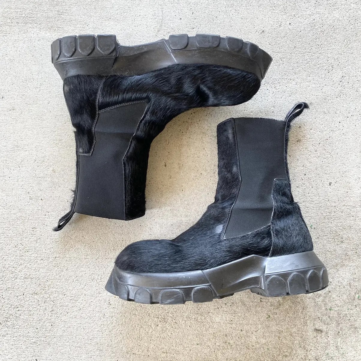 Rick Owens Rick Owens F/W 2021 Pony Hair Bozo Boots Grailed
