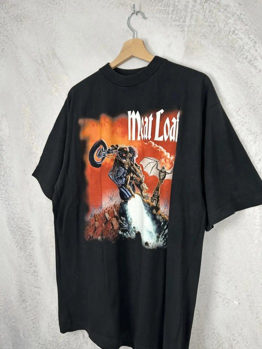 Vintage Vintage Meat Loaf 90s Tour Graphic Tee Rock Band Rare Hype Grailed
