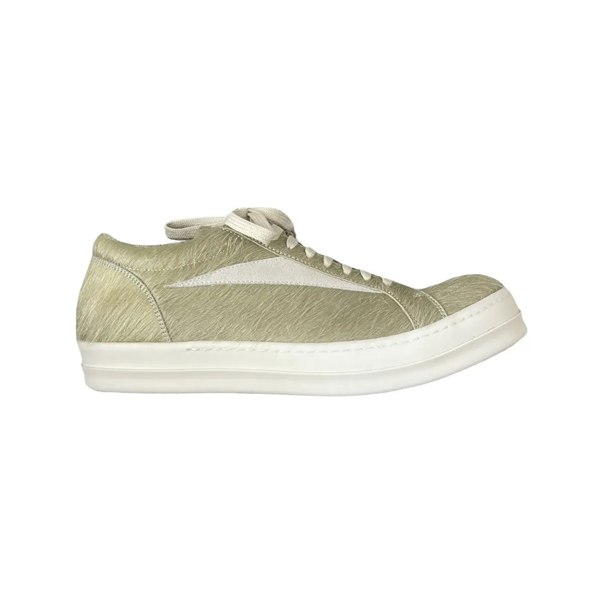 Rick Owens RICK OWENS GREEN PONY HAIR VINTAGE SNEAKERS Grailed