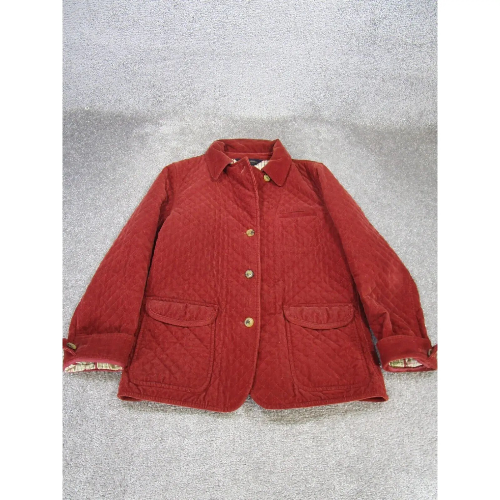 Brooks Brothers Brooks Brothers Jacket Womens 10 Red Corduroy Quilted