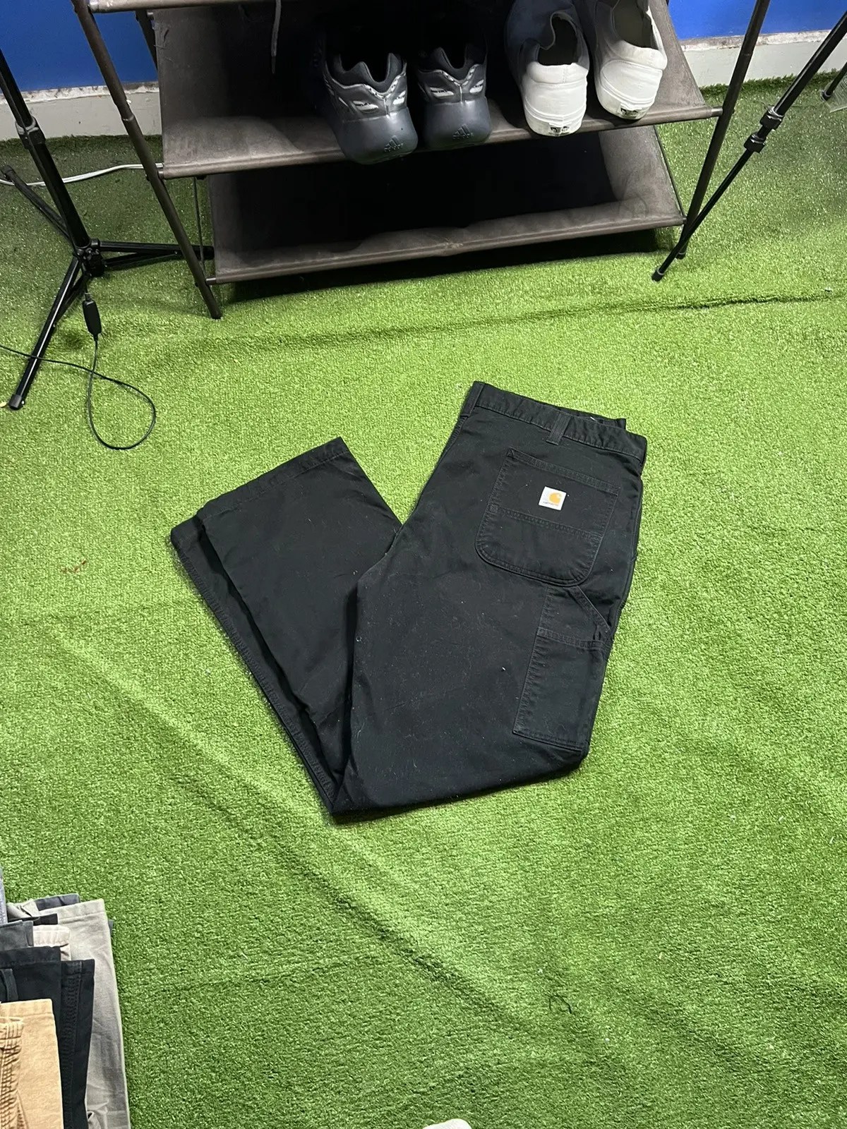 Vintage vintage carhartt black relaxed fit baggy cargo pants Grailed