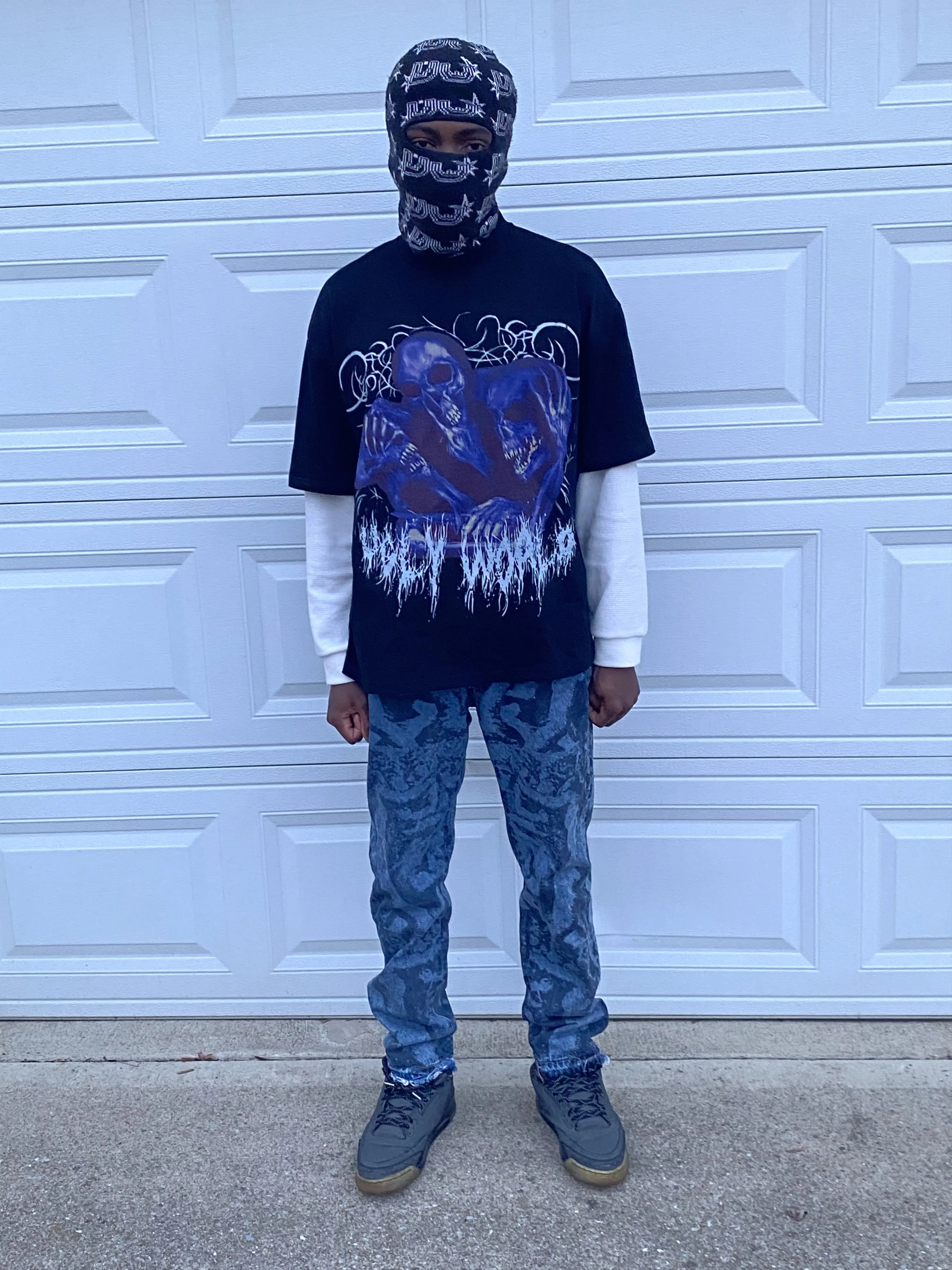 Japanese Brand See,Speak,Hear no Evil Thermal Long Sleeve Ugly Wrld T