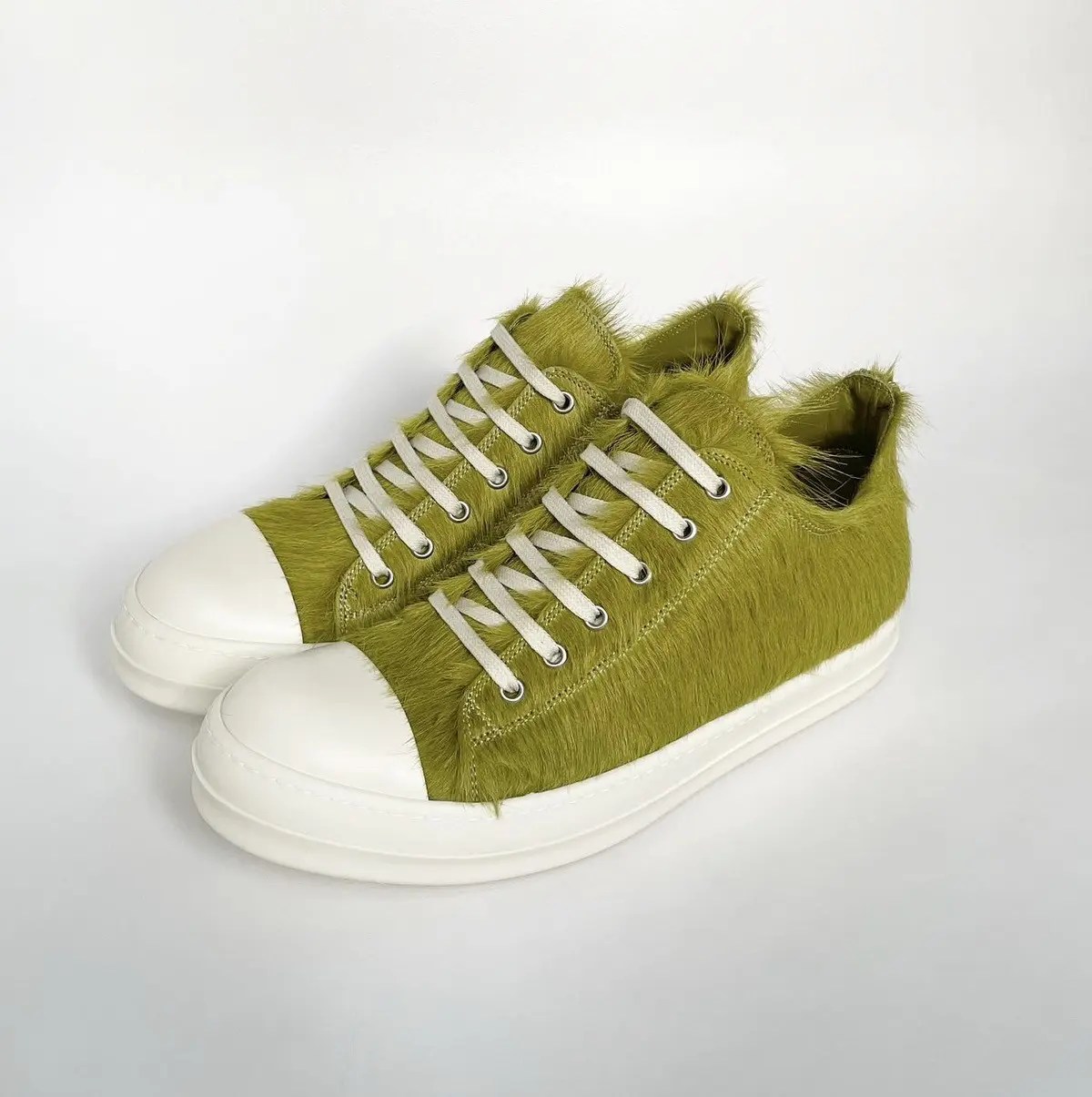 Rick Owens Selfridges Exclusive Acid Green Pony Hair Ramones Grailed
