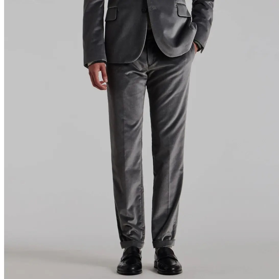 Vintage Zanella Velvet Velour Pants Made in Italy Sz 34 Pleat Front