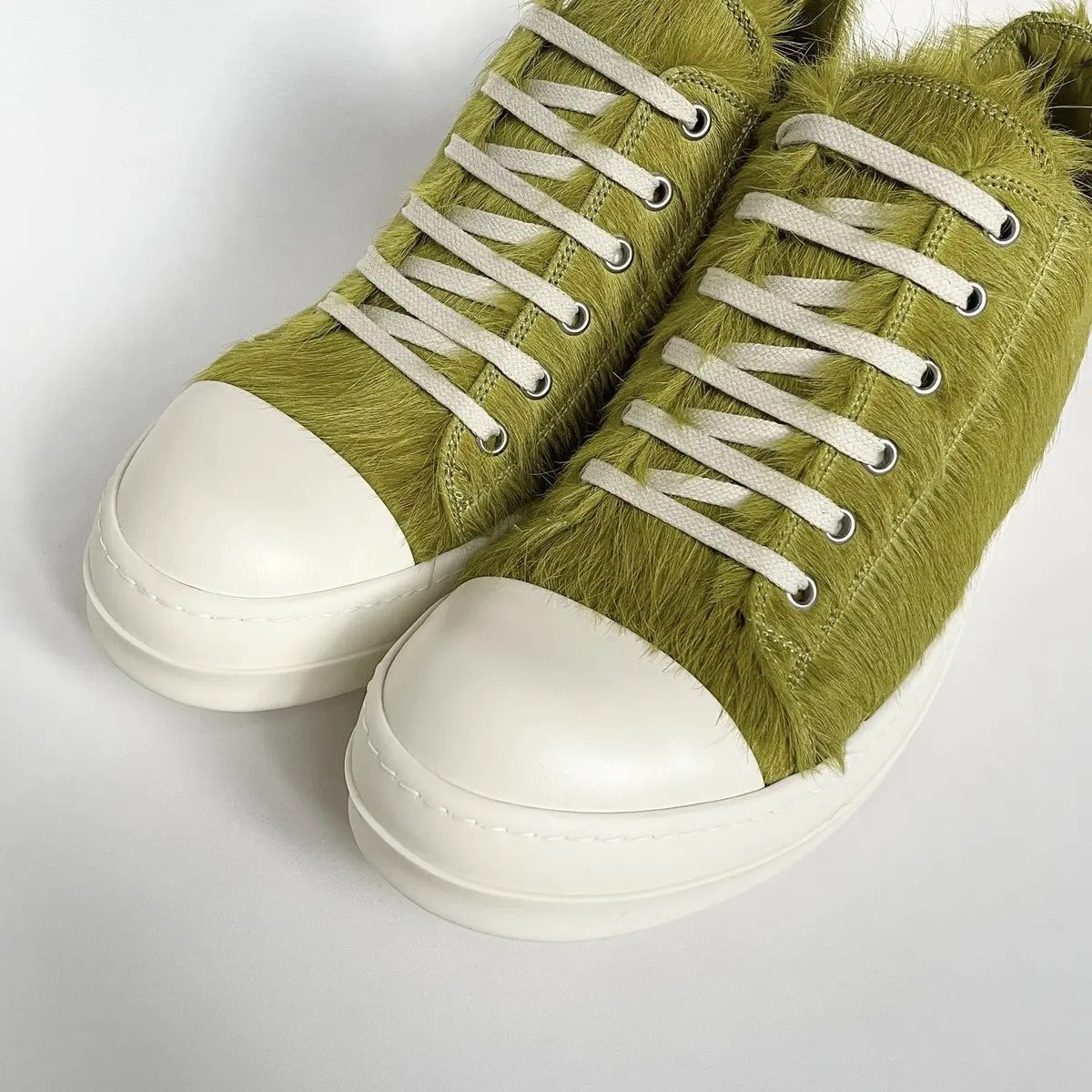 Rick Owens Selfridges Exclusive Acid Green Pony Hair Ramones Grailed
