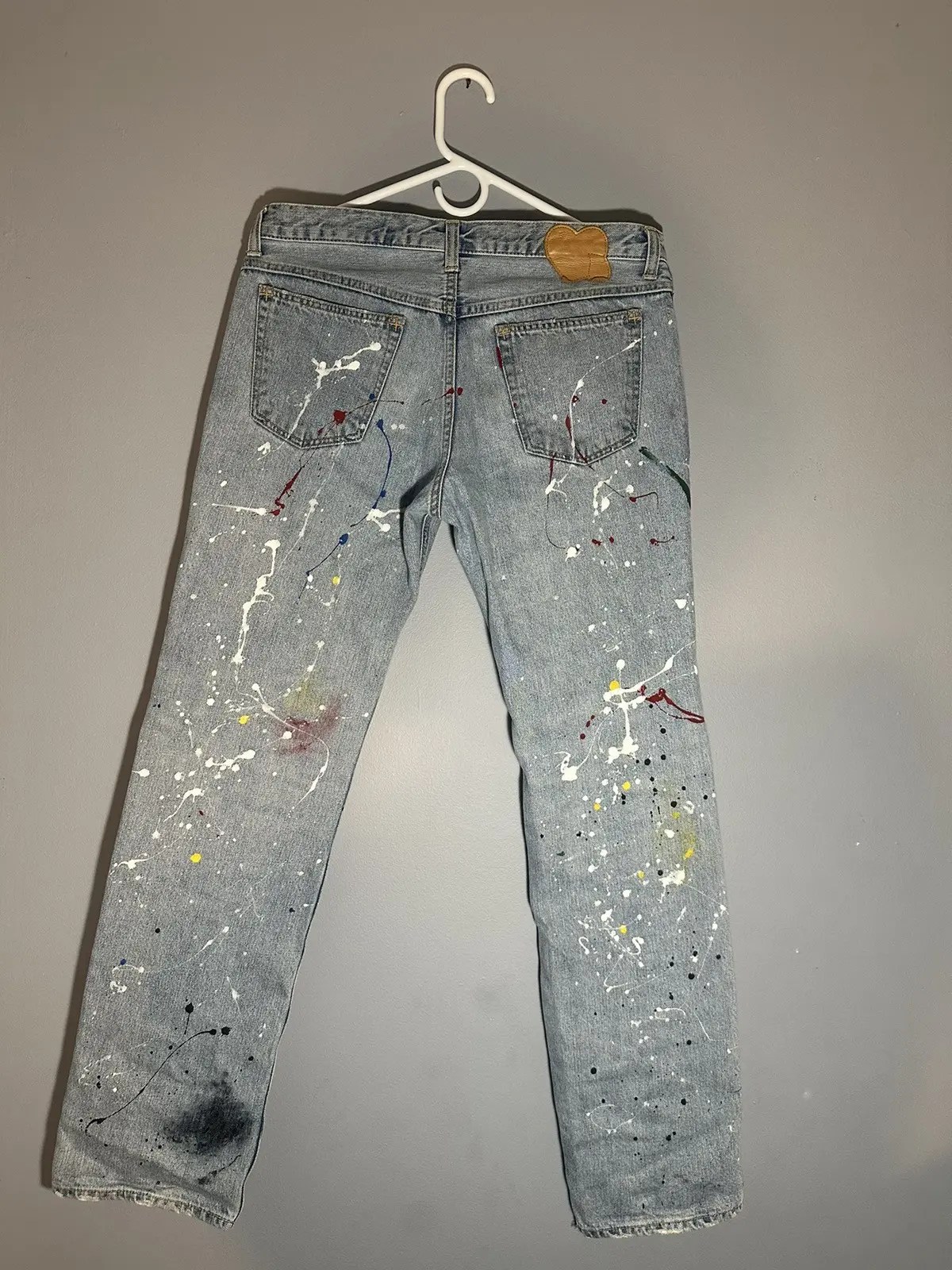 Vintage Paint Splatter Denim Grailed