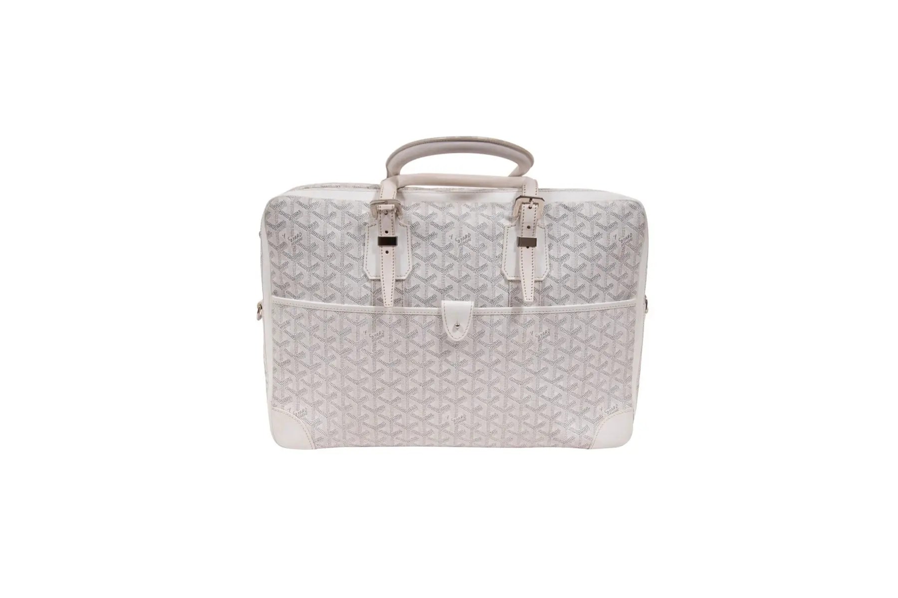 Goyard Ambassade PM Travel White Briefcase Laptop Messenger Bag Grailed