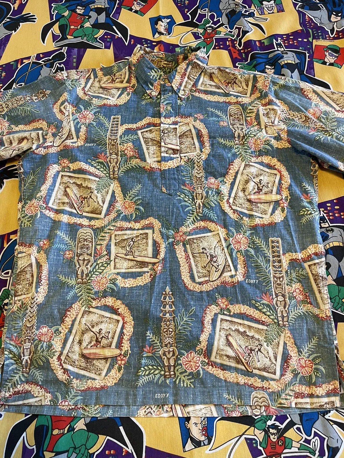 Reyn Spooner Reyn Spooner Art of Eddy Y Hawaiian Shirt Men Surfer Tiki