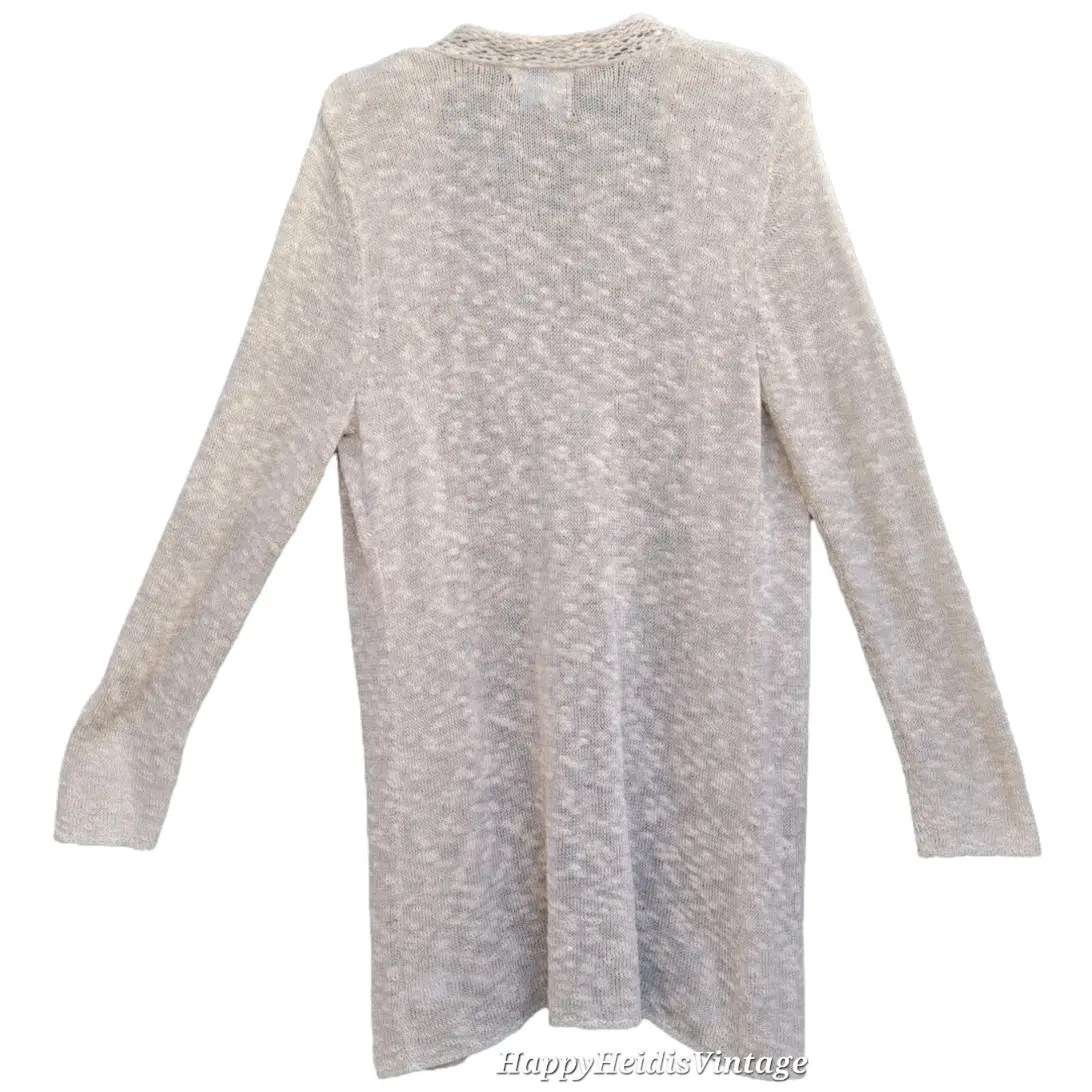 cynthia rowley Vintage Cynthia Rowley Loose Knit Open Beige Long
