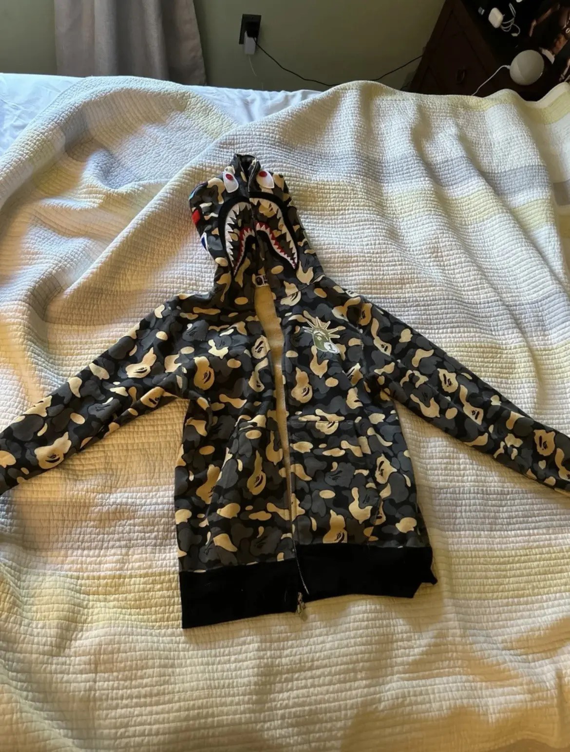 Bape Bape Madison Ave 1st Anniversary Shark Full Zip Hoodie Grailed