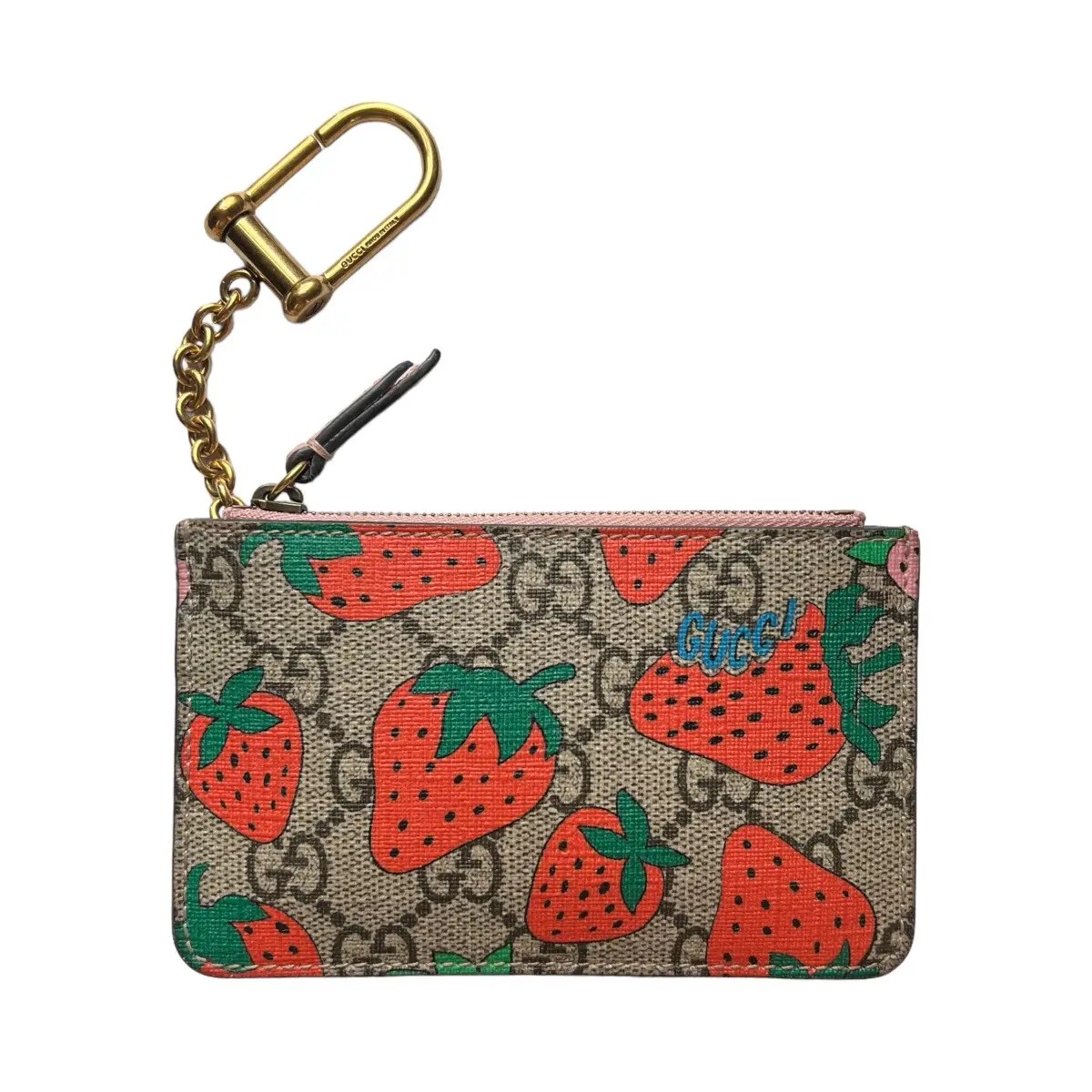 Gucci Gucci Strawberry Monogram Key Pouch Wallet Grailed