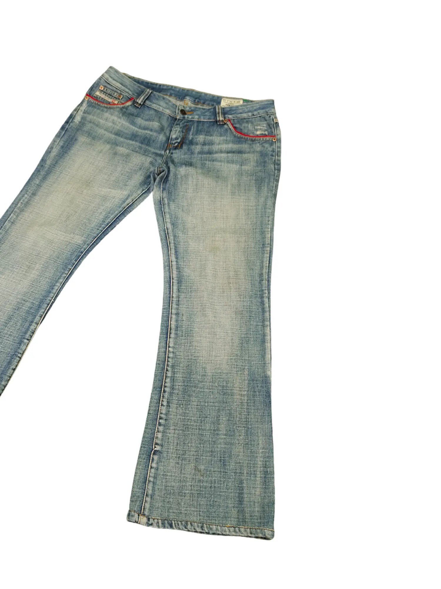 Diesel Flare Baggy Jeans Diesel D Logo "Koffha" Denim Boot Cut Y2k