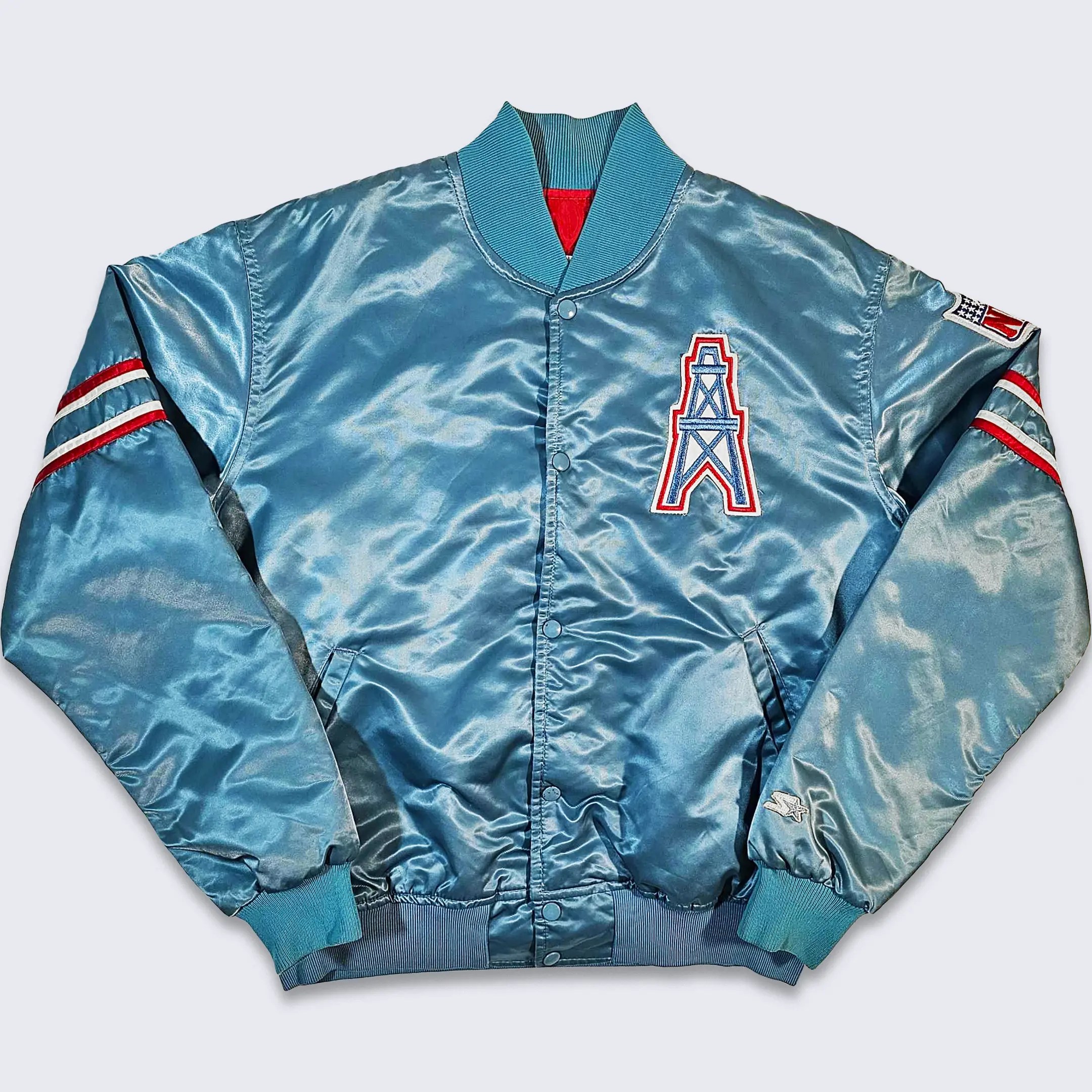 Vintage Houston Oilers Vintage 80s Starter Satin Bomber Jacket Grailed