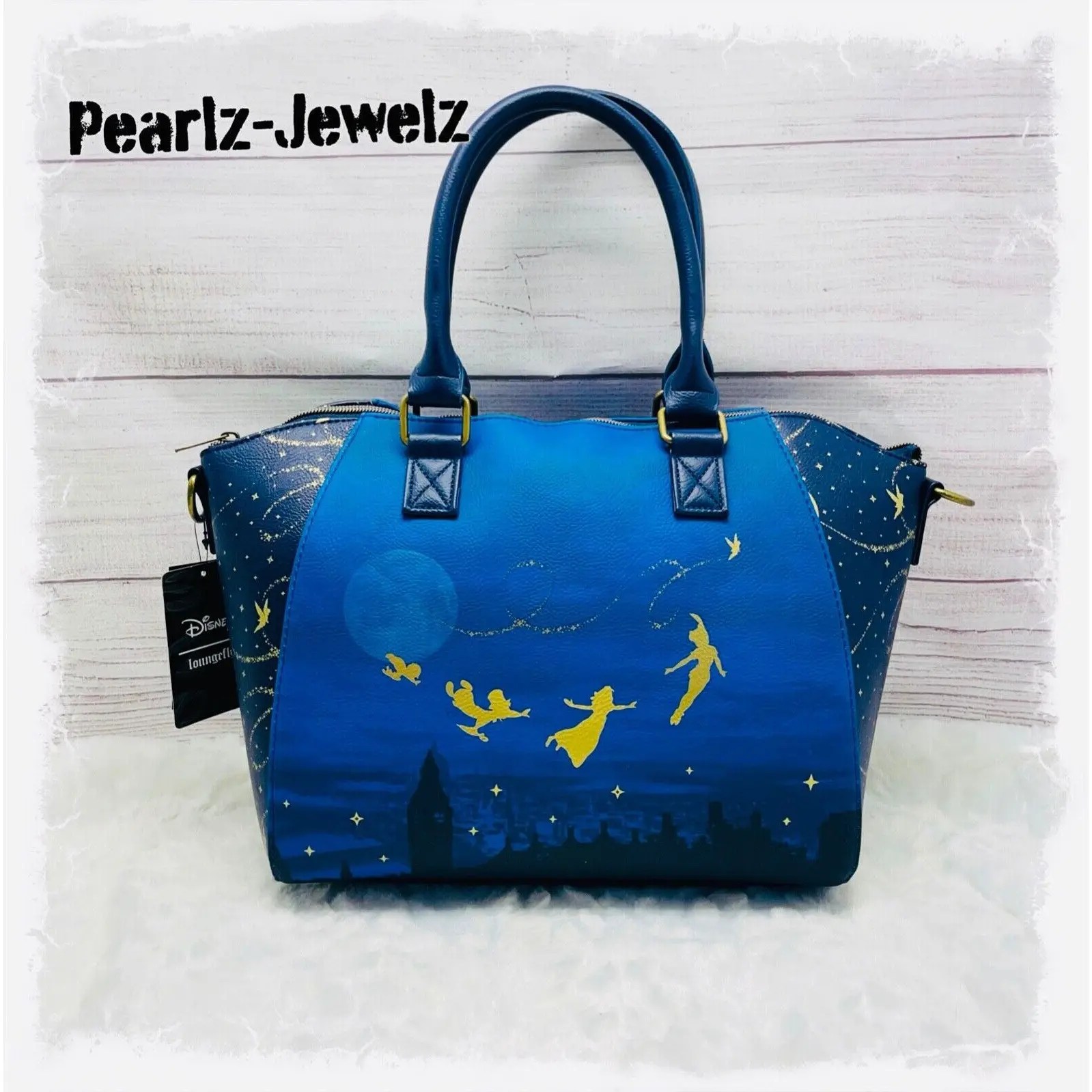 Disney Loungefly Disney Peter Pan Night Sky Satchel Bag Crossbody P