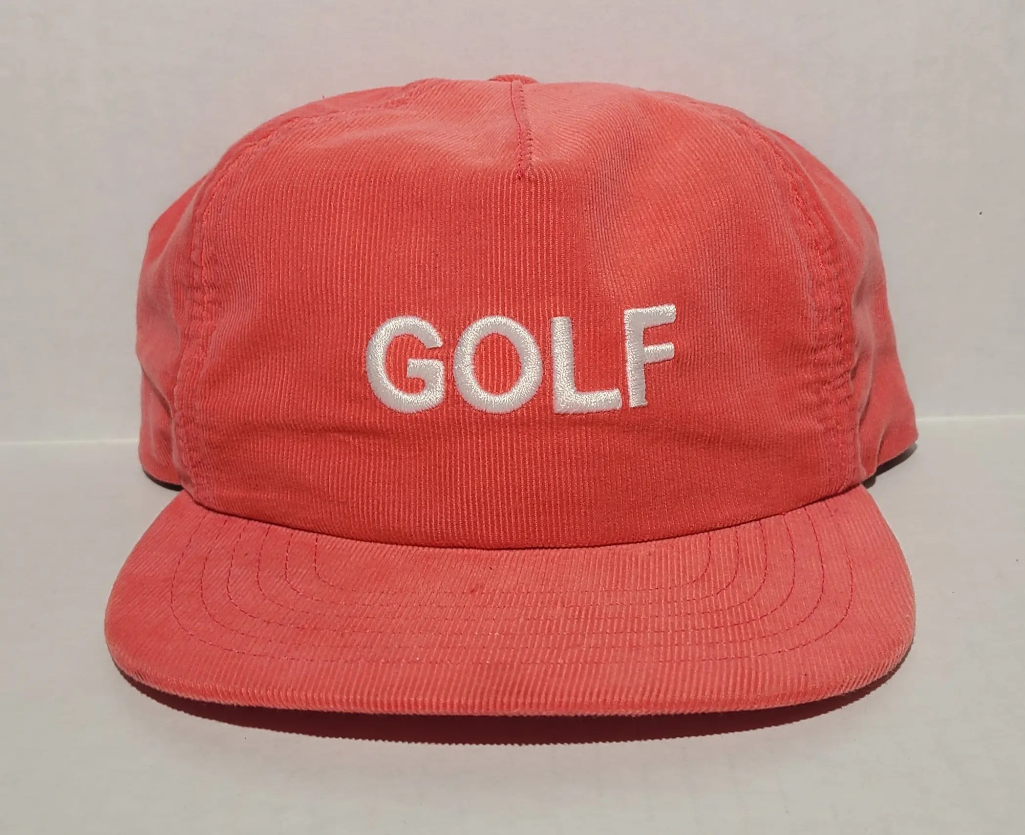 Golf Wang OG Golf Wang GOLF Pink Corduroy Snapback Hat Grailed