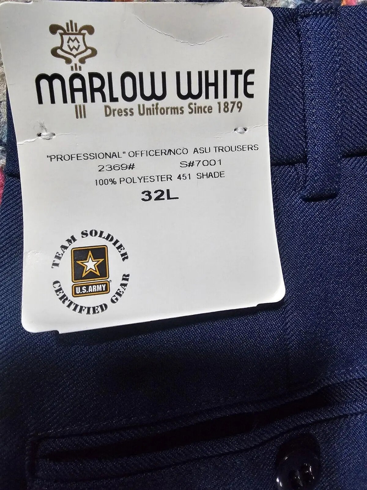 Designer Marlow White 32L Professional Officer/NCO Army Uniform NWT