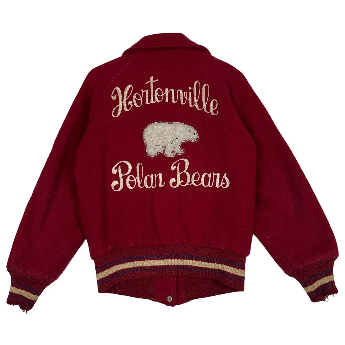 Vintage 🔥 50s HOSTONVILLE POLAR BEARS RIPON AWARD VARSITY JACKET Grailed