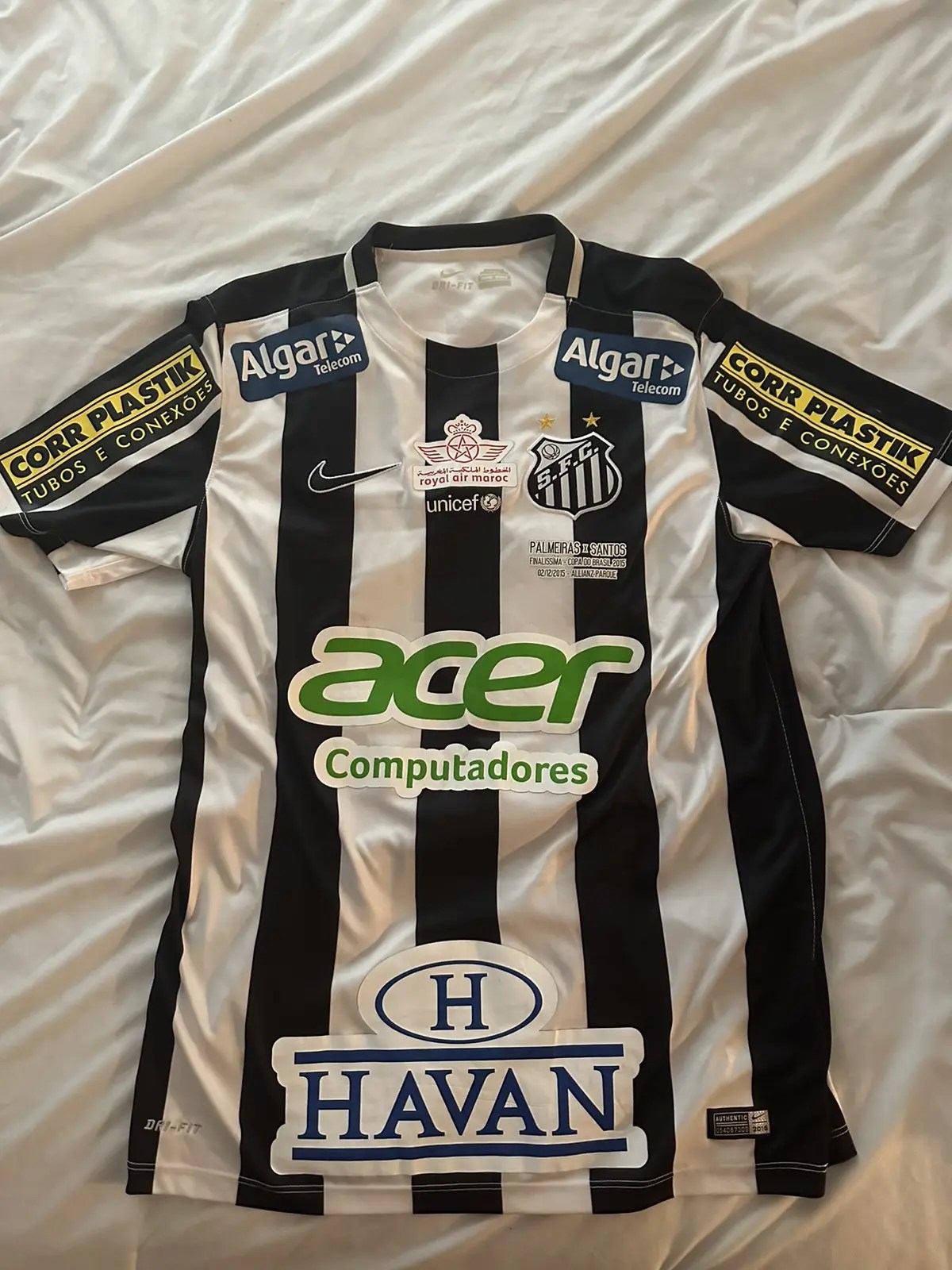 Nike Santos FC Away Jersey Match worn 2015 Nike Finals Brazil Cup Grailed