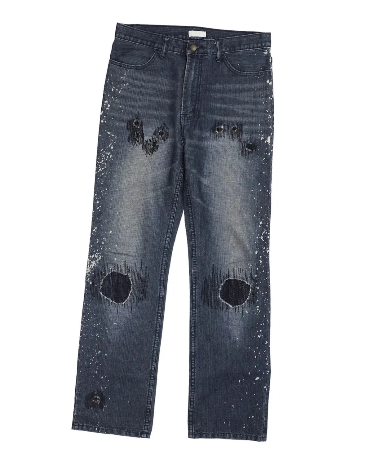 Distressed Denim × Japanese Brand × Streetwear Number(n)ine aw01 