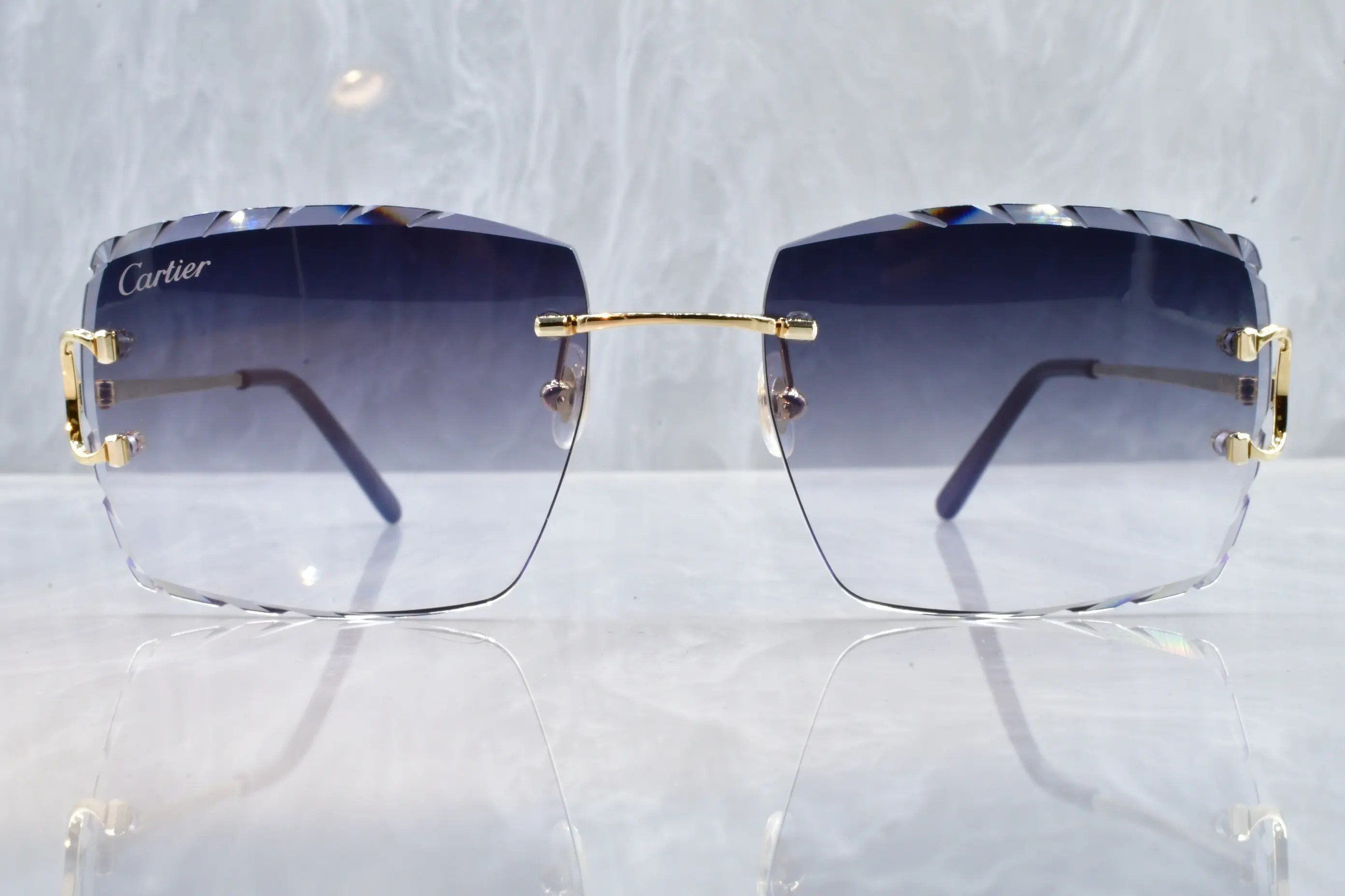 Cartier Cartier Big C Diamond cut Chrome hearts decor glasses Grailed