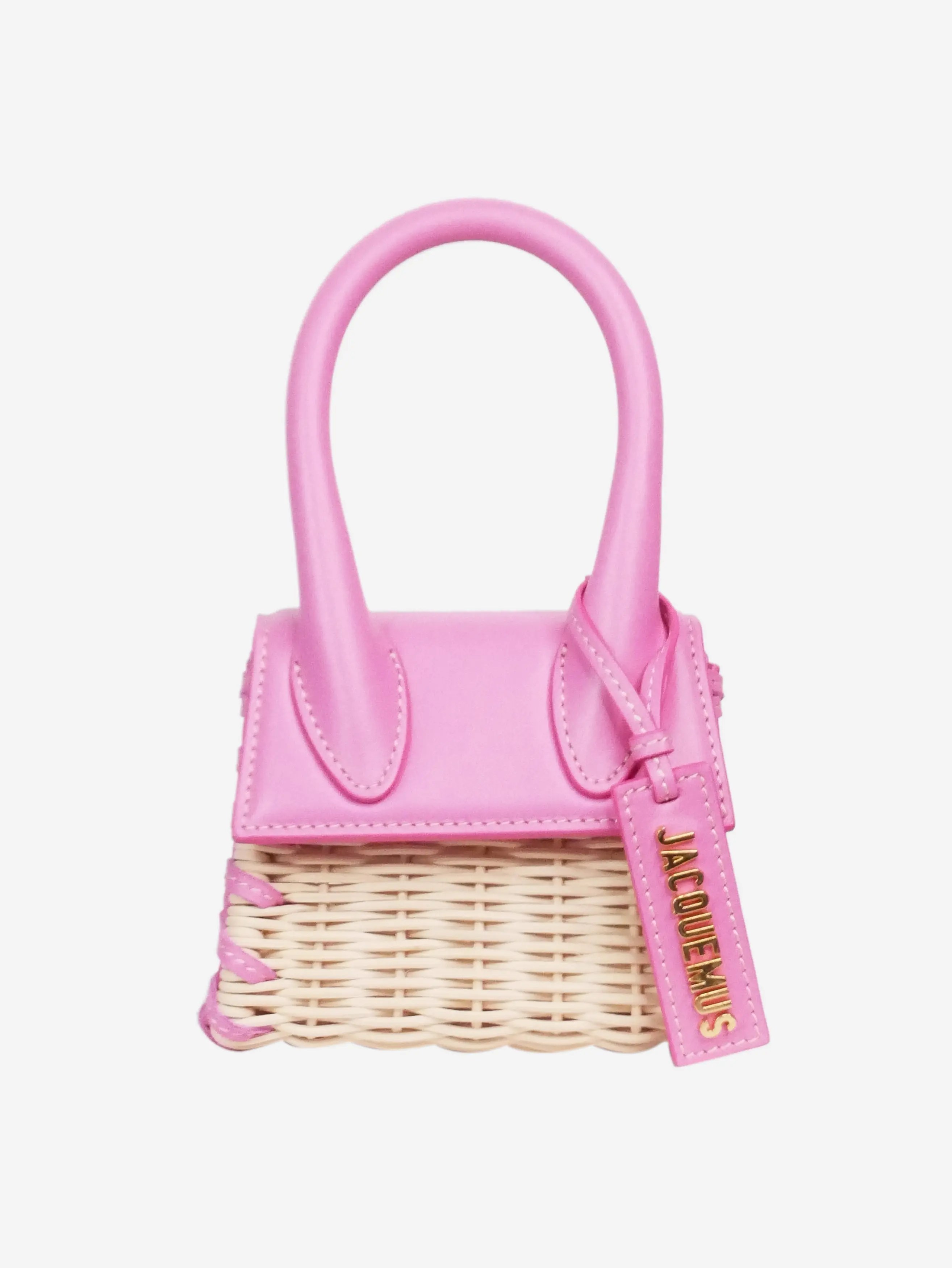 Jacquemus Pink mini wicker Chiquito bag Grailed