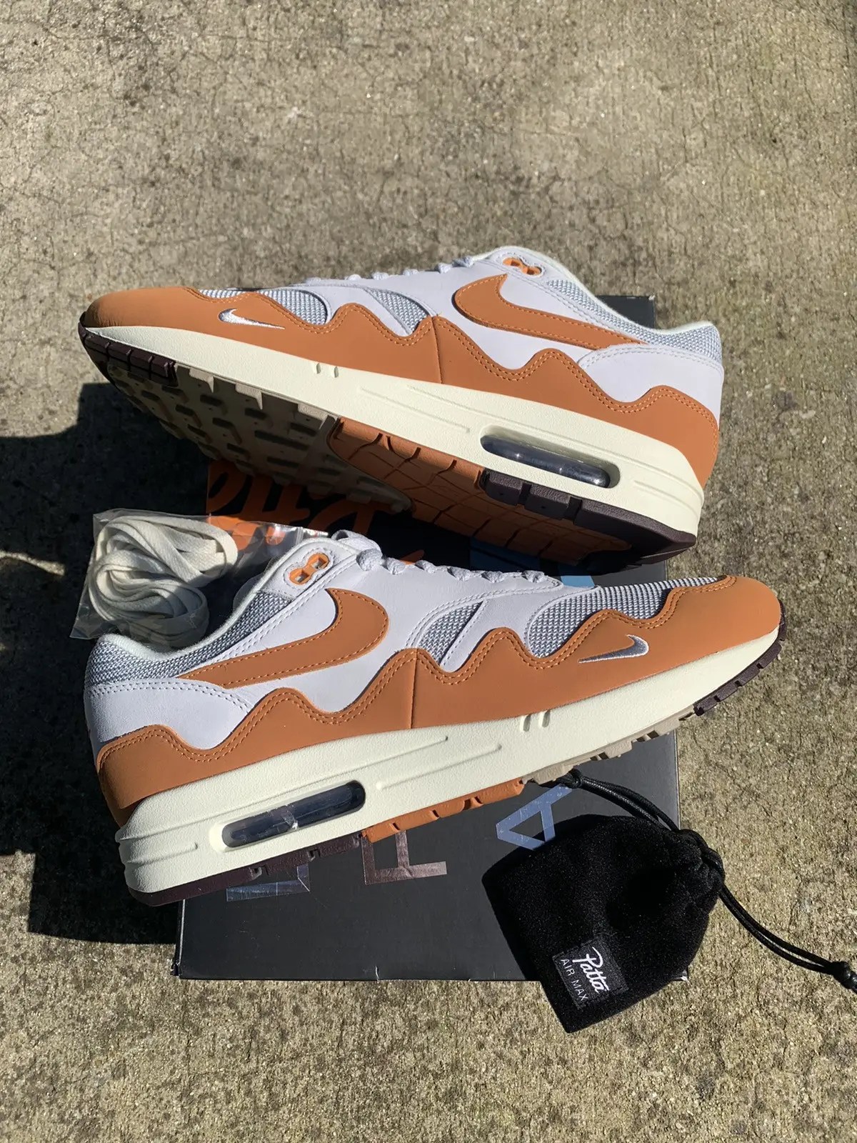 Nike Nike Air Max 1 Patta Waves Monarch Orange (With Bracelet) Grailed