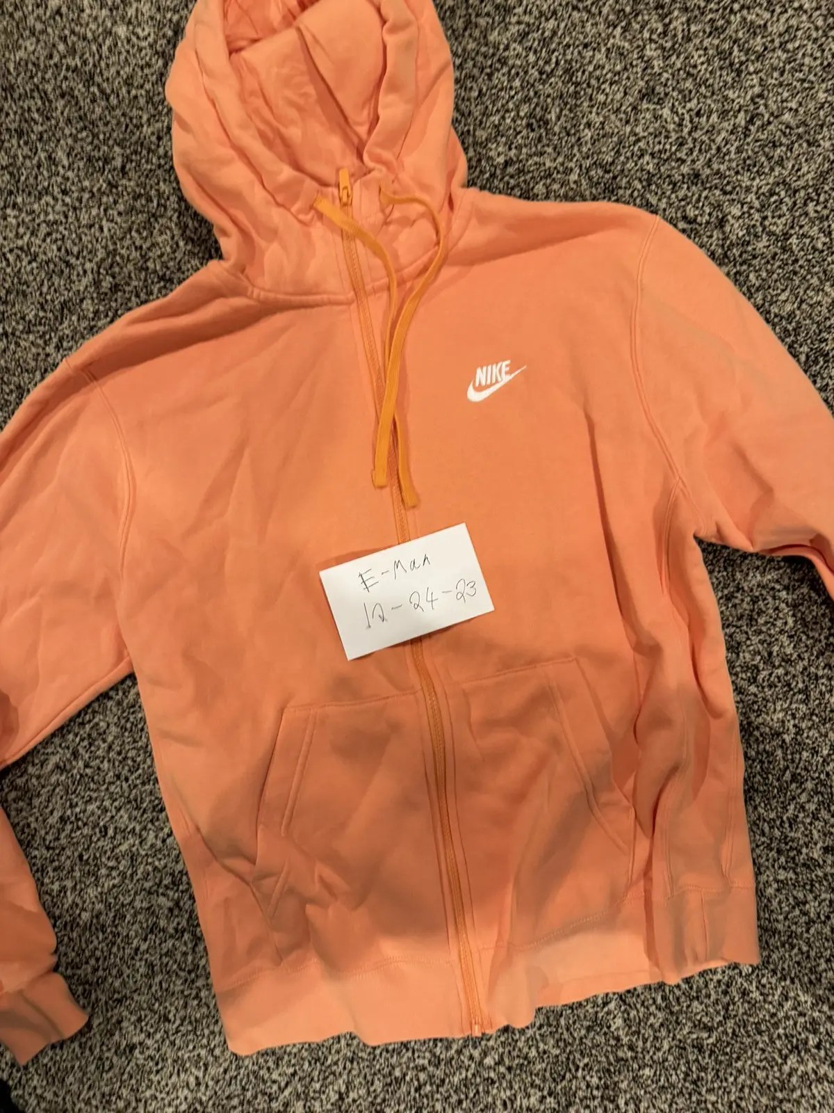 Nike Nike Zip Up Sweatshirt Orange Grailed