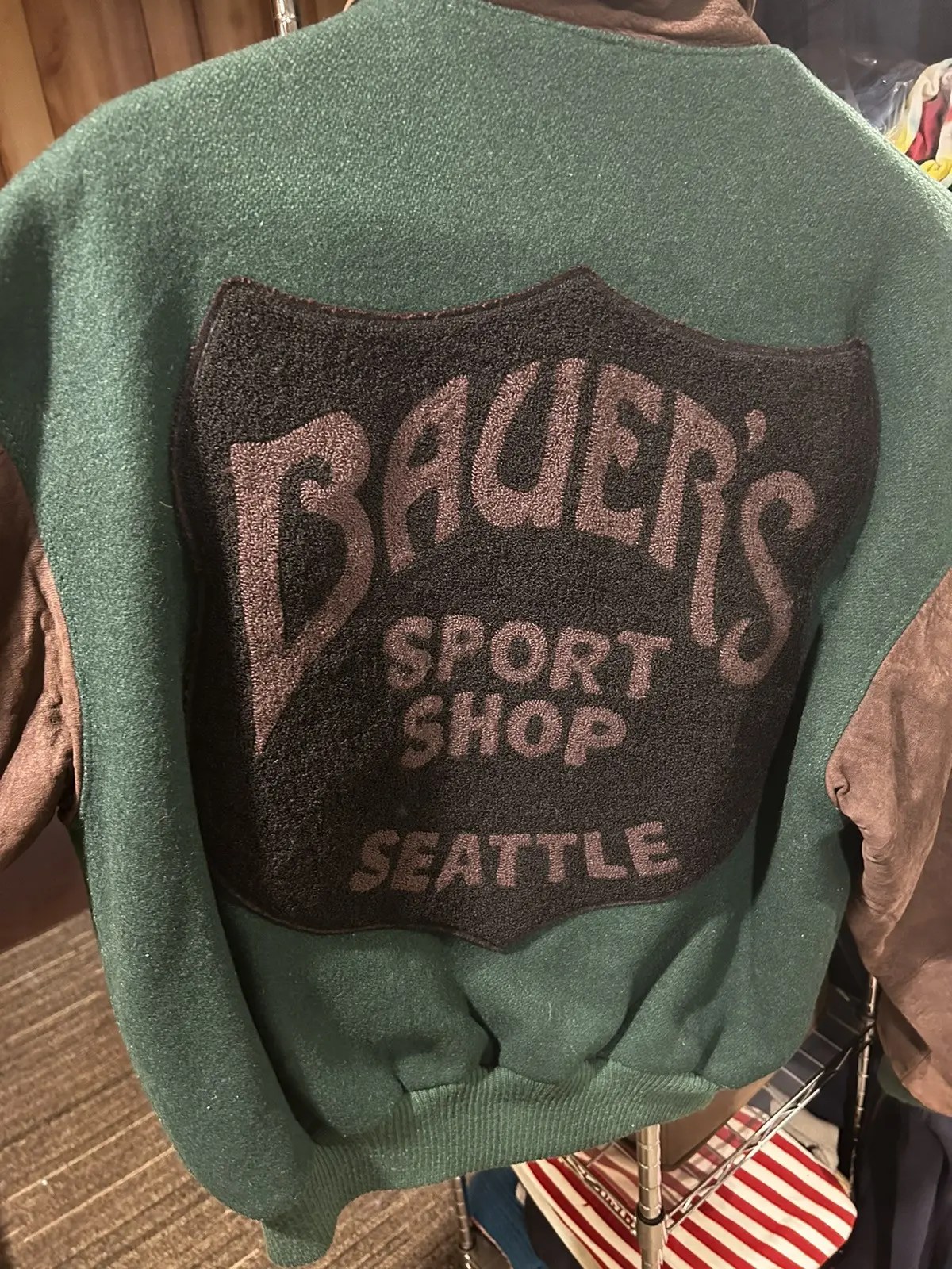Eddie Bauer VTG EDDIE BAUER WOOL/ LEATHER VARSITYTAKING OFFERS