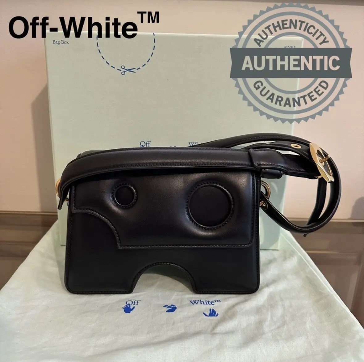 OffWhite OffWhite Burrow 22 Cutout Leather Crossbody Bag Grailed