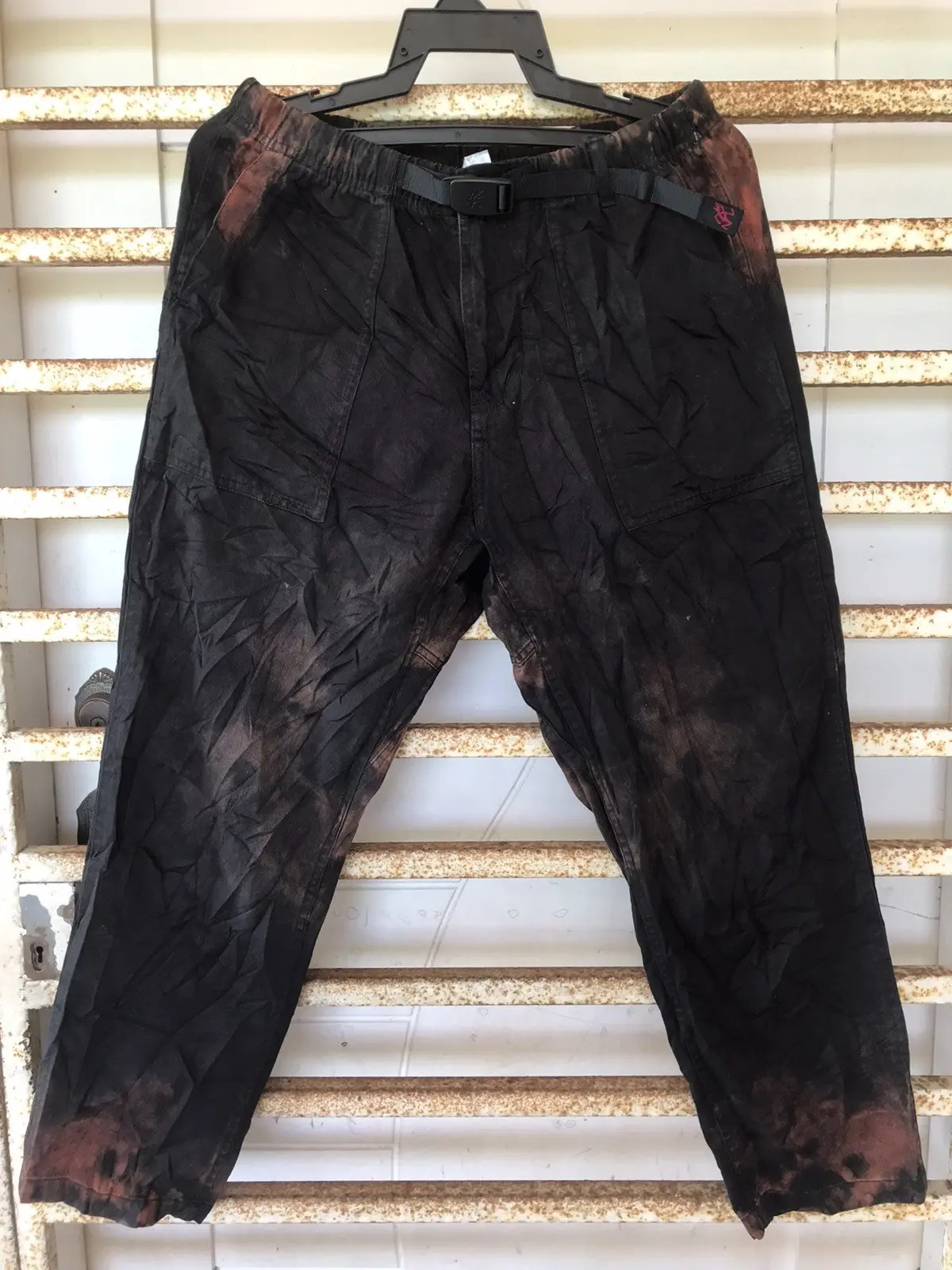 Gramicci Vintage GRAMICCI Cropped Baker Pants Acid Wash Black Grailed