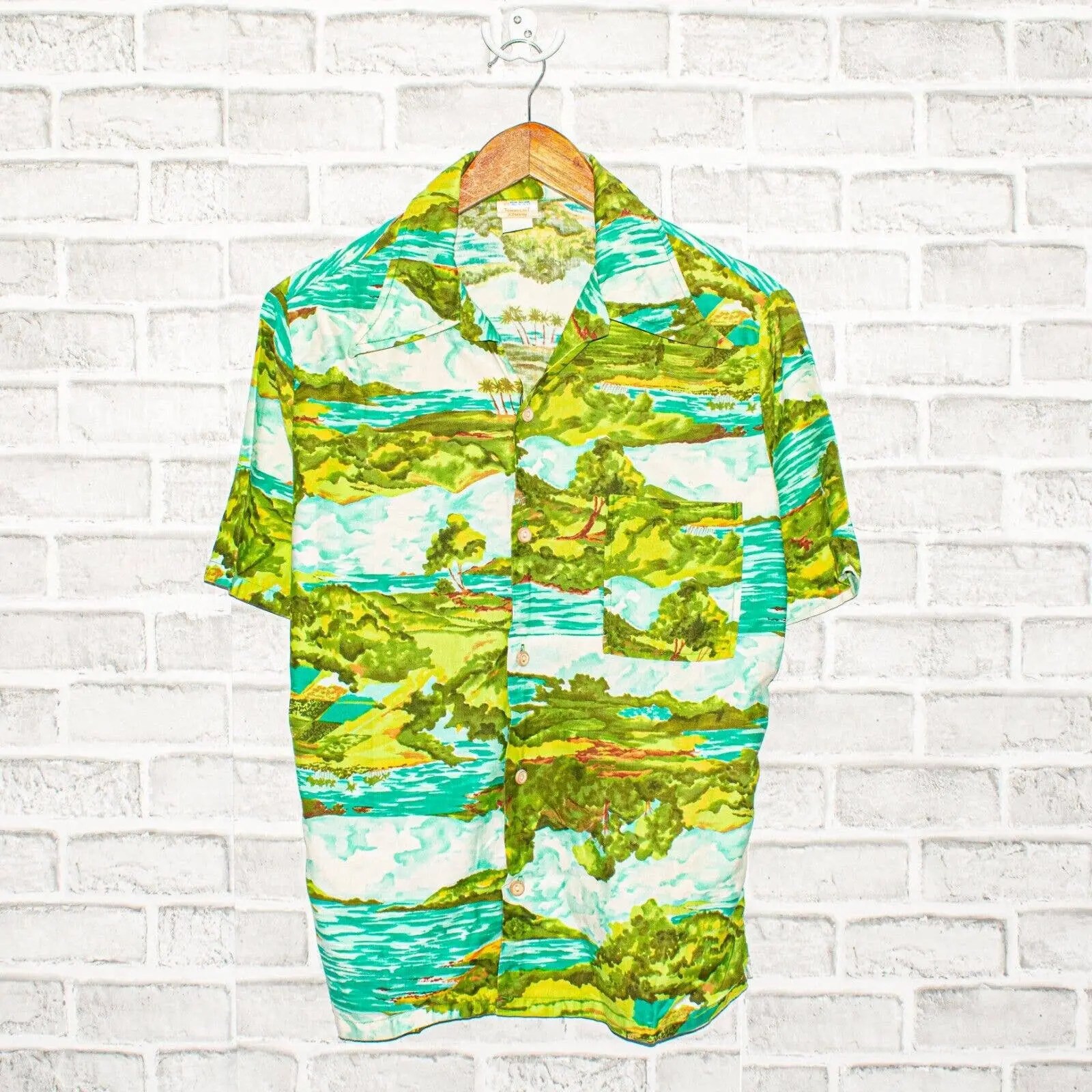 Vintage Vintage 70's TownCraft JCPenney Hawaiian Shirt Ocean wave Grailed