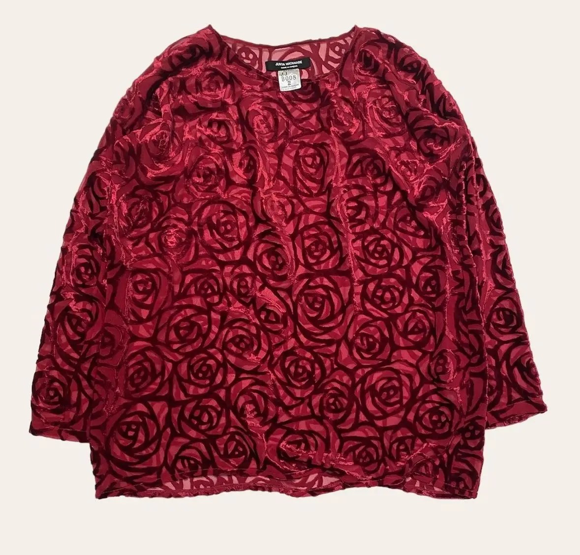 Junya Watanabe Junya Watanabe ‘sample’ Velvet floral script knit Grailed
