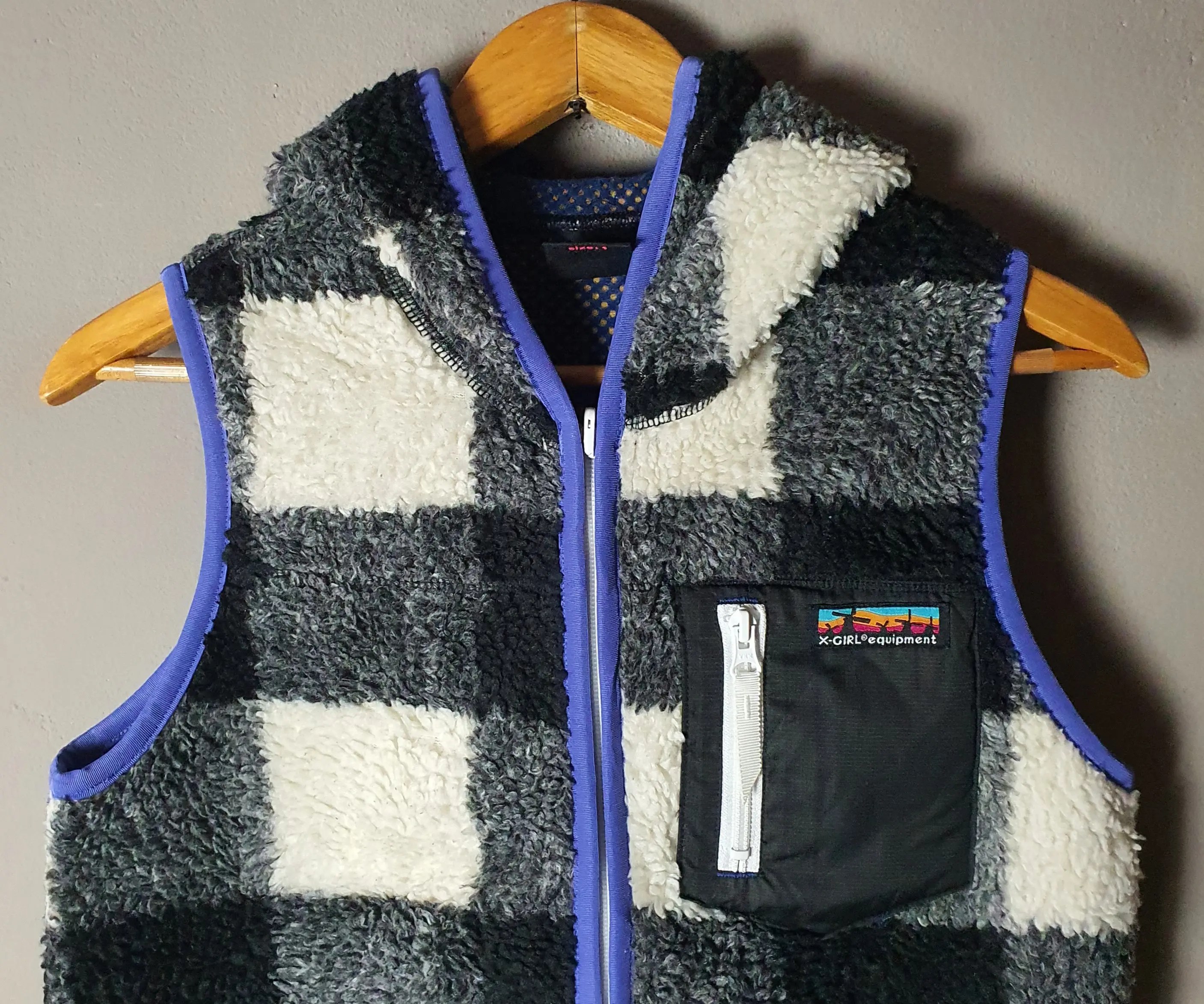 Japanese Brand Ladies XGIRL Clothing Co. Fleece Vest Hoodie Jacket 1