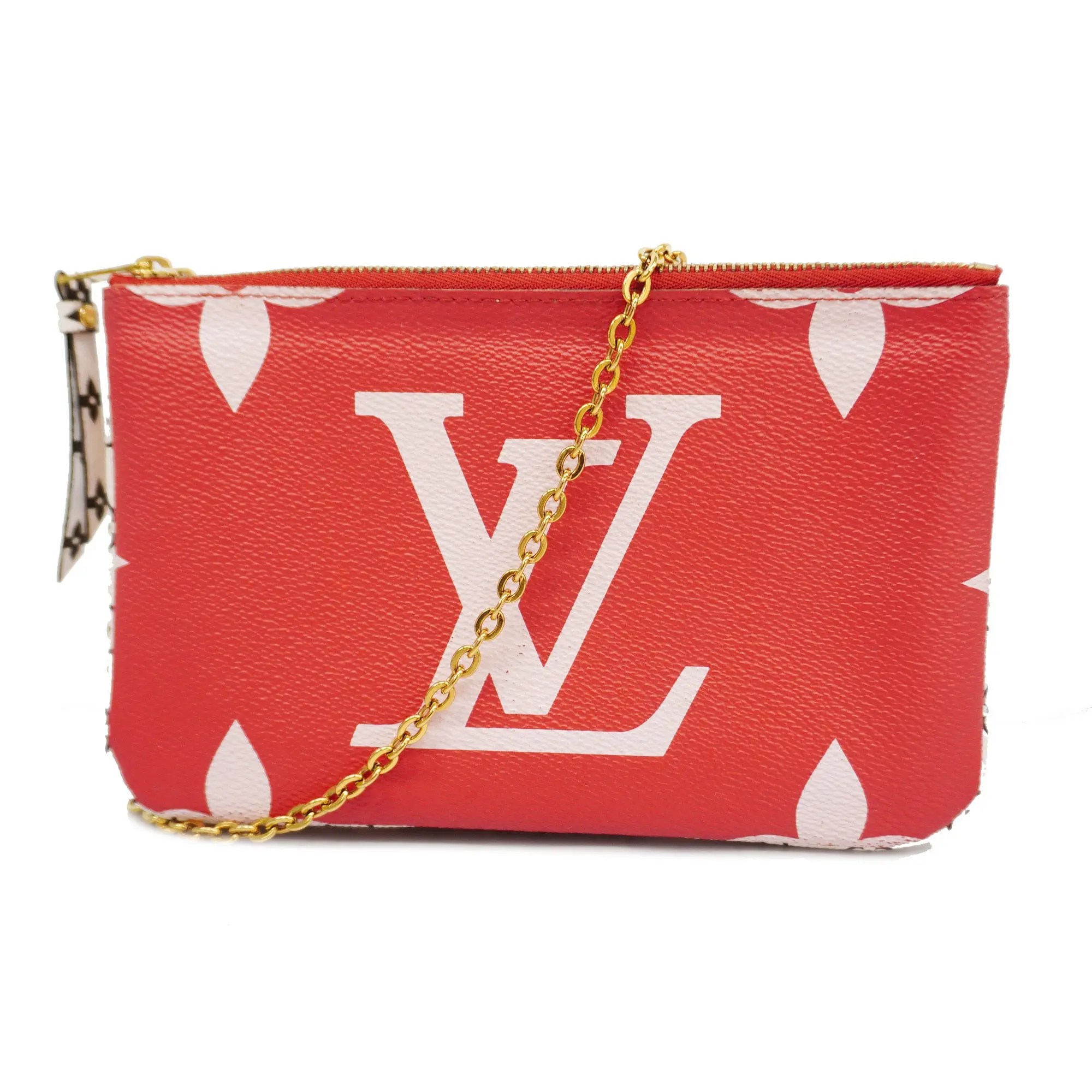 Louis Vuitton LOUIS VUITTONAuth Monogram Giant Double Zip Women's Shoulder Bag Rouge Grailed