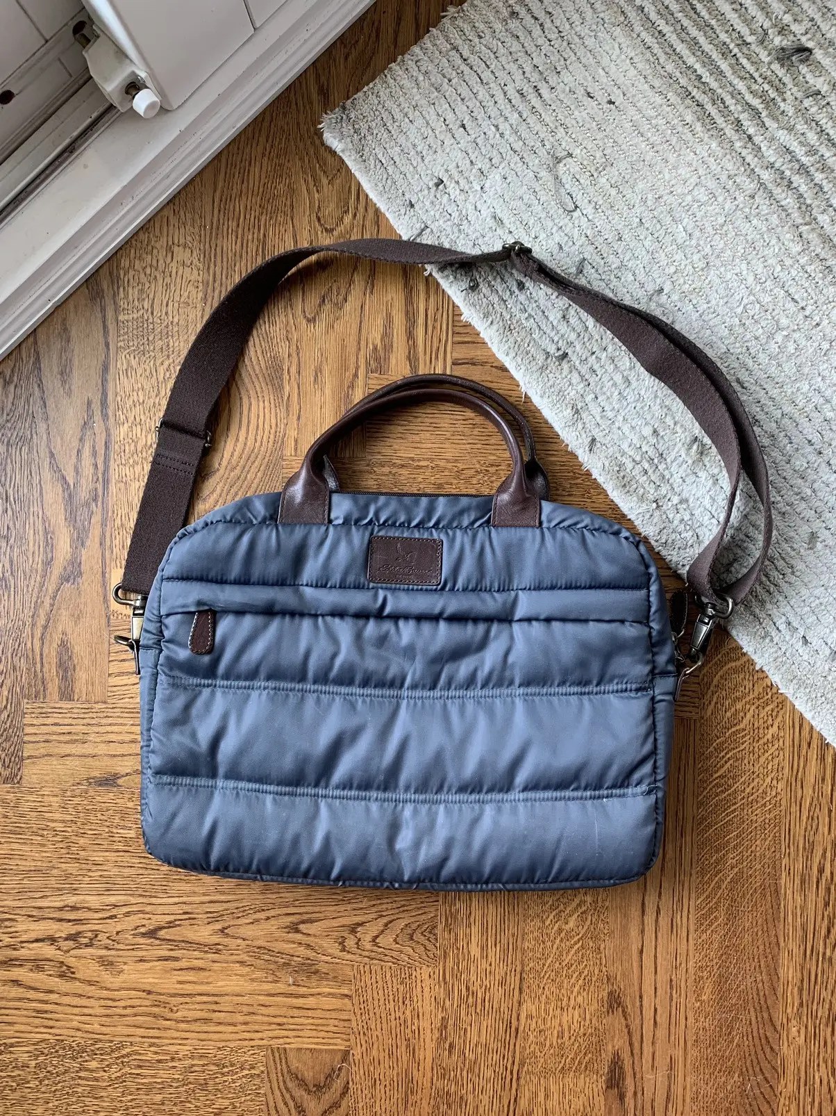 Eddie Bauer Eddie Bauer Quilted Down Messenger Bag Crossbody Laptop