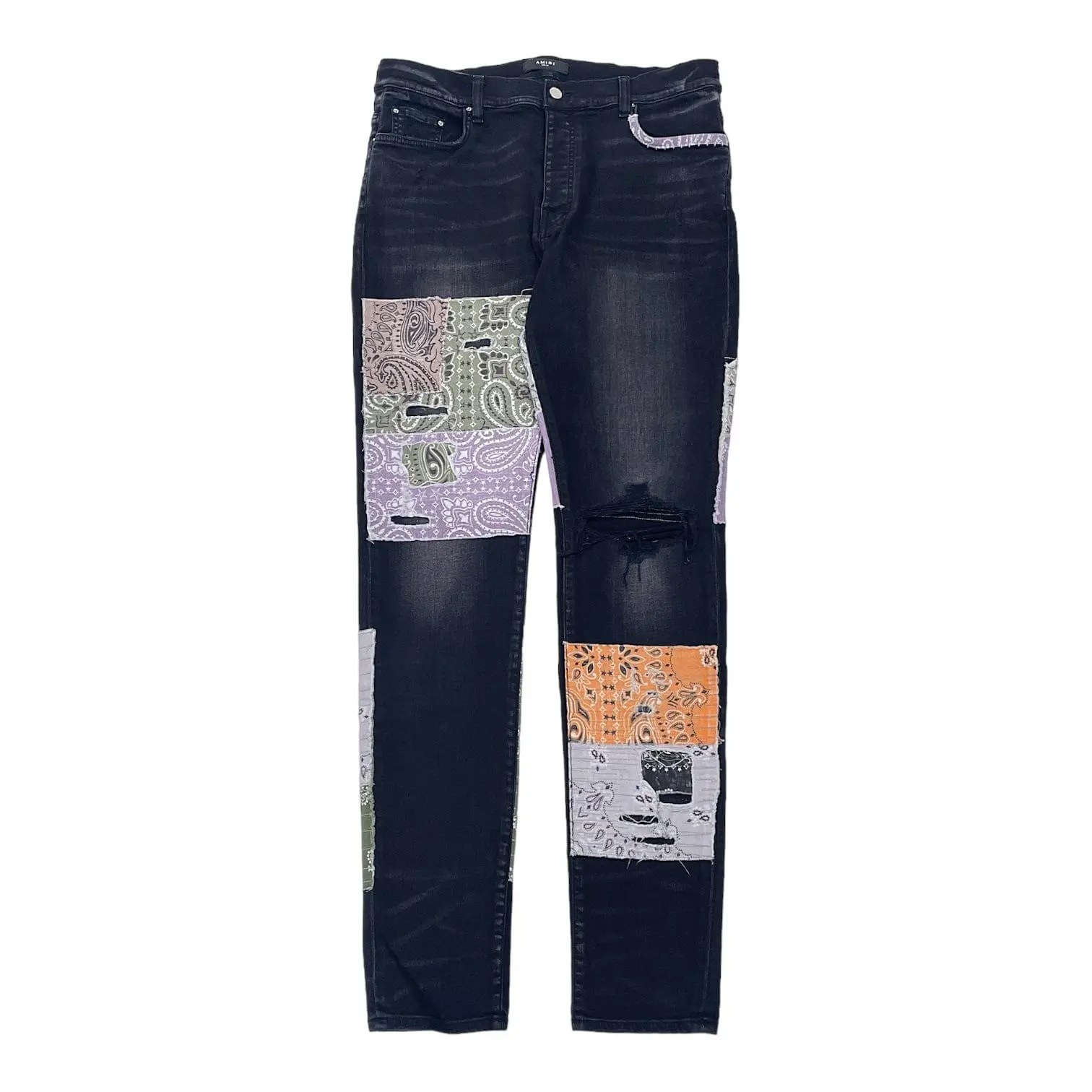 Amiri Amiri Bandana Art Patch Jeans Aged Black Grailed