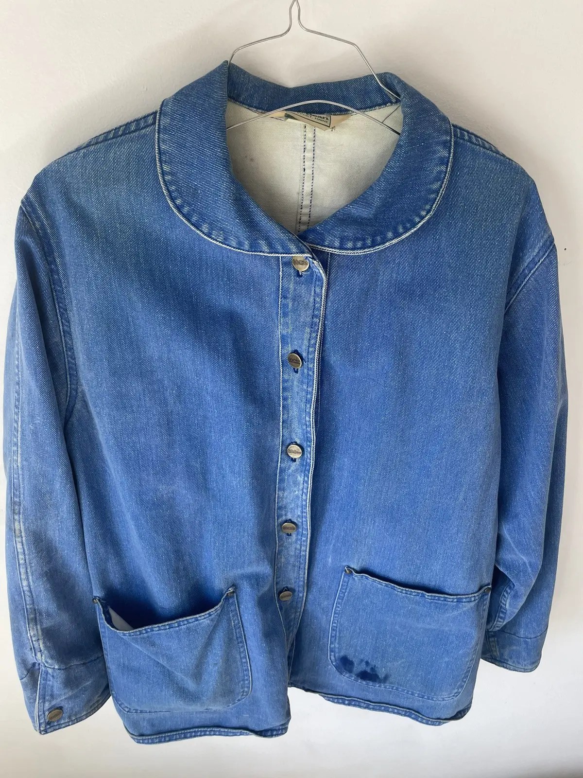 L.L. Bean Vintage LL Bean denim jacket with interesting collar Grailed