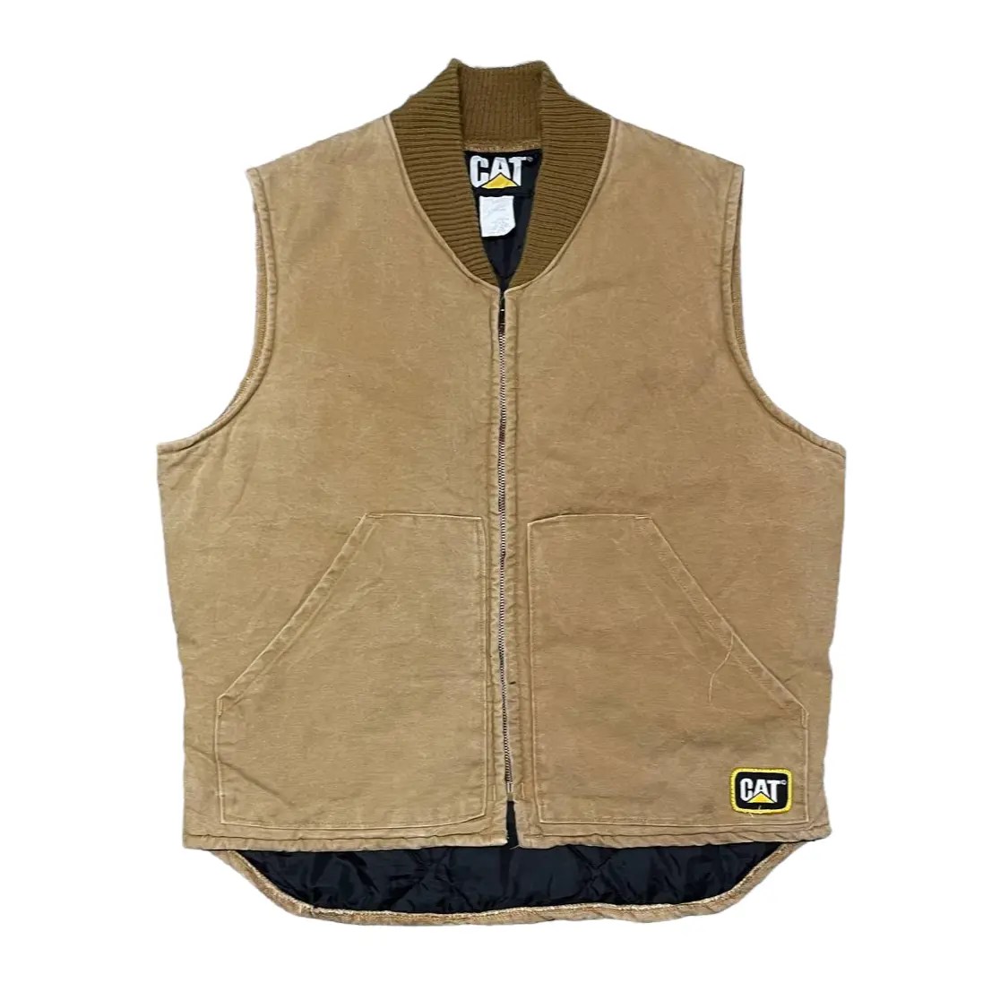 Carhartt Vintage 80's Caterpillar Cat Duck Chore Vest Grailed