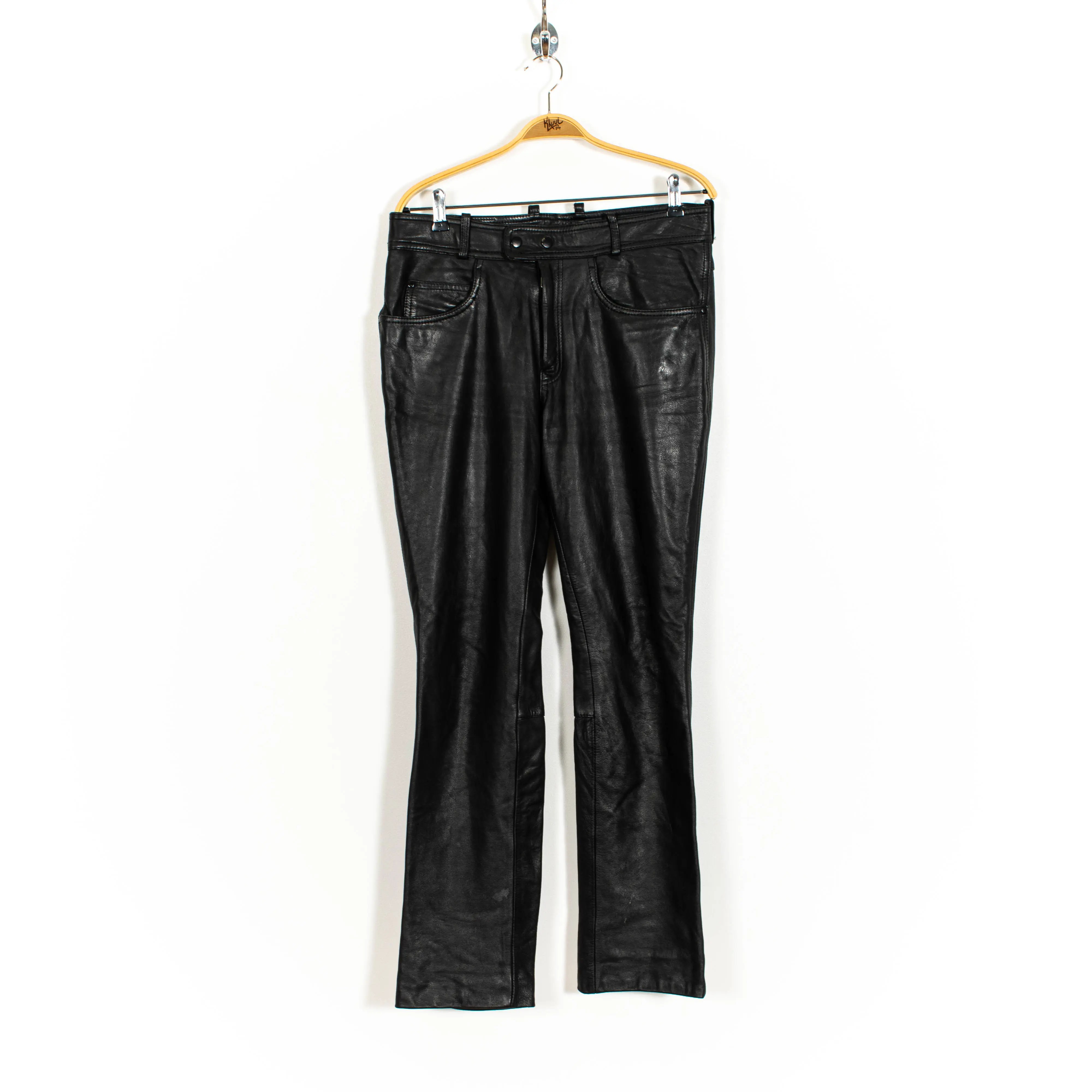 Vintage Cromwell Black Leather Zip Up Straight Leg Pants Grailed
