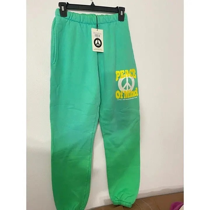 Madhappy NEW MADHAPPY PEACE OF MIND TIE DYE GREEN SWEATPANTS SZ SMALL