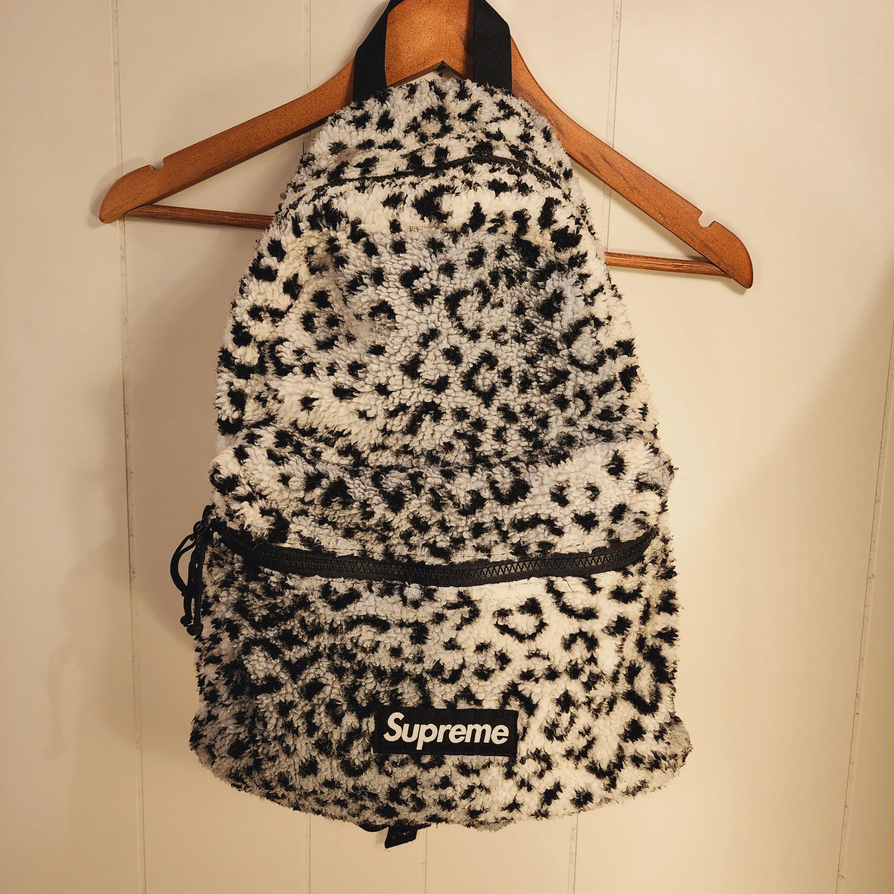 Supreme Supreme Leopard Print Fleece Backpack Grailed