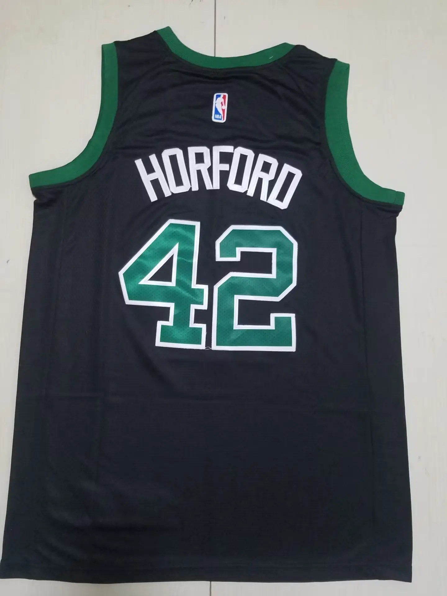 Custom Men Boston Celtics 42 Al Horford Black Jersey Grailed